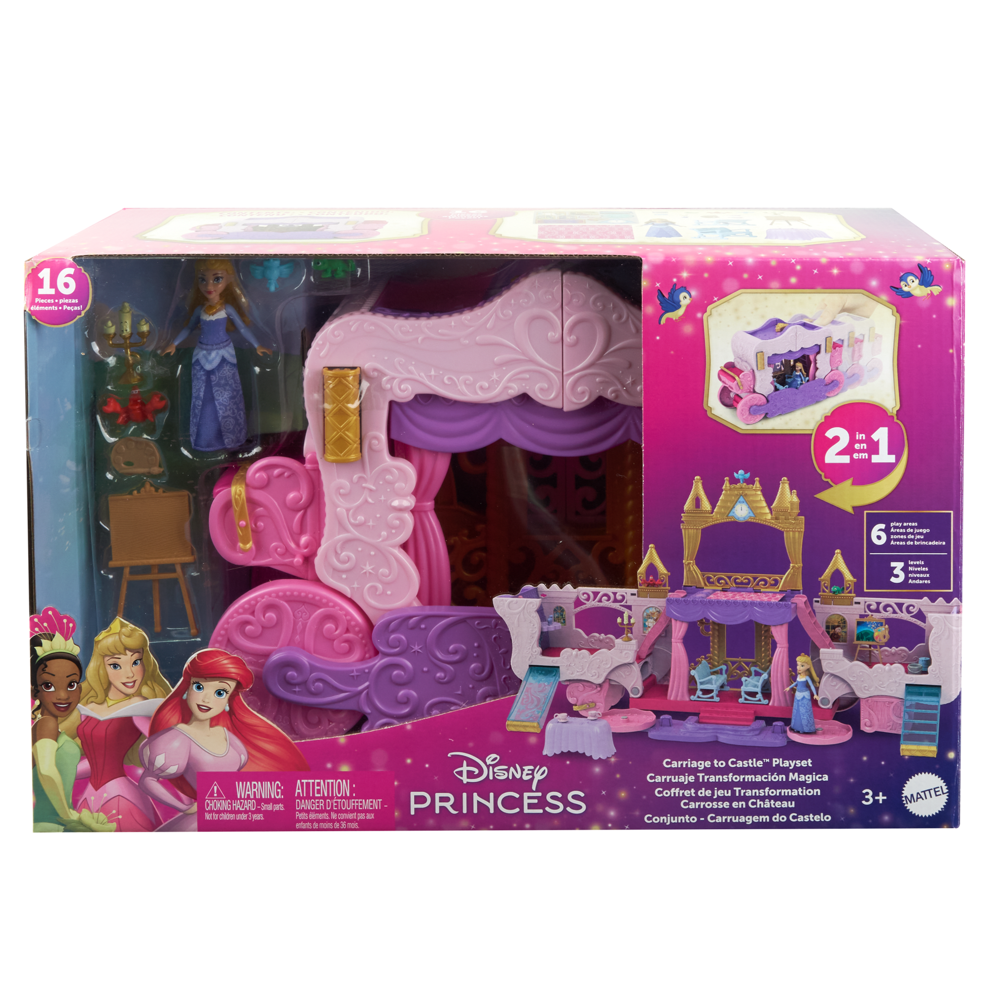 Princesses Disney-Calèche et Château-Coffret Avec Poupée Aurore - Image 6