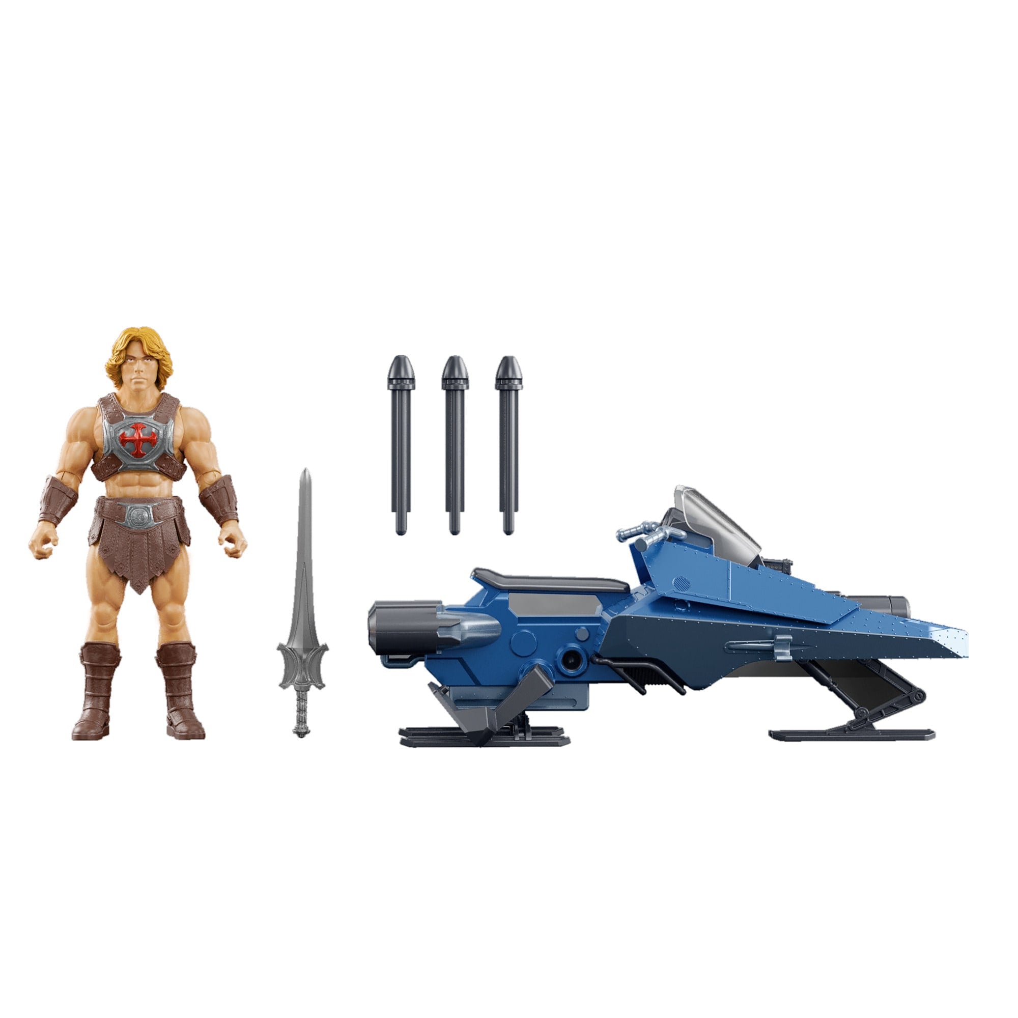 Les Maîtres de L'Univers-Musclor et Sky Sled-Véhicule et Figurine