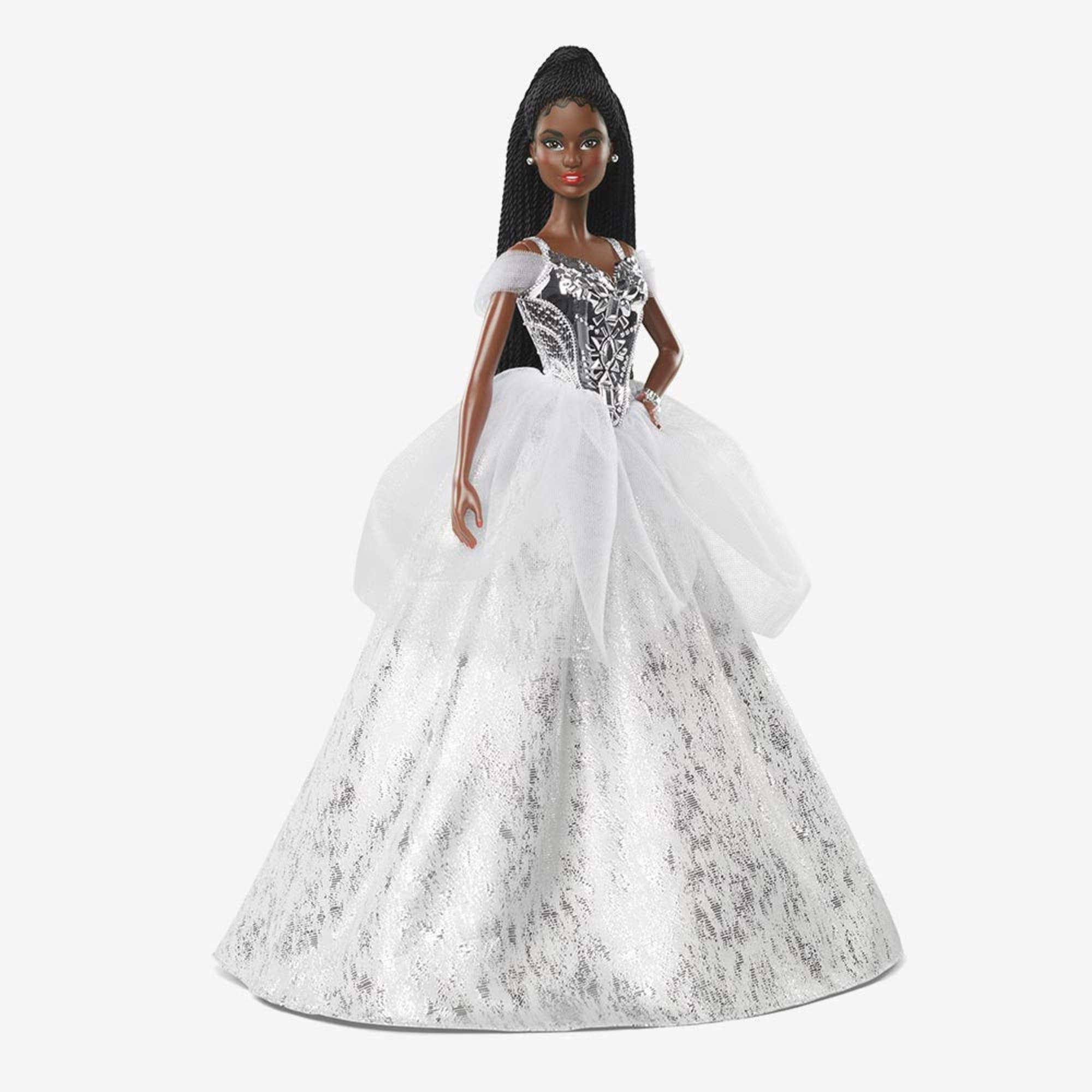 2021 Holiday Barbie Doll. Brunette Braids - Image 2