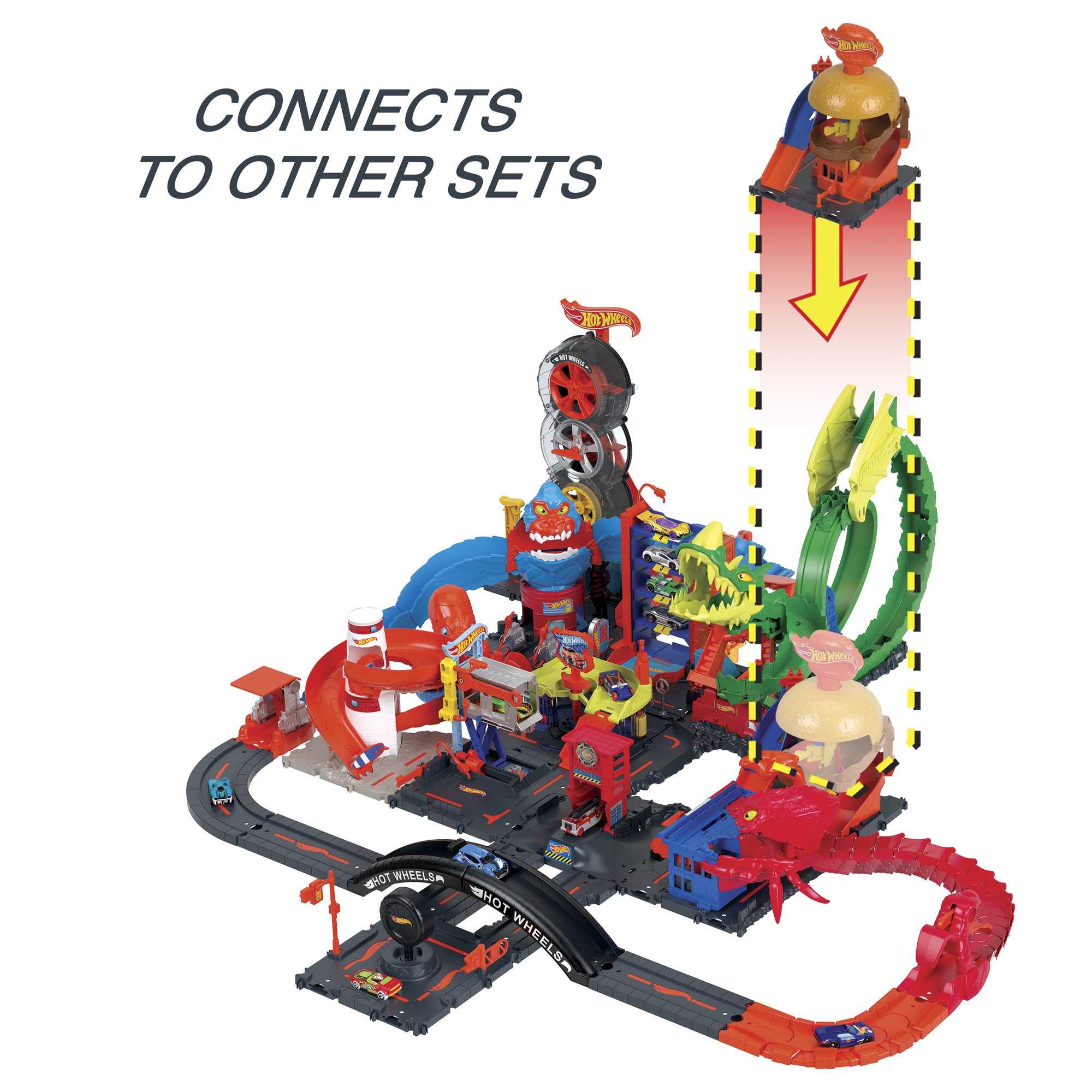 Hot Wheels City Burger Drive-Thru Playset. With 1 Toy Car - Image 5