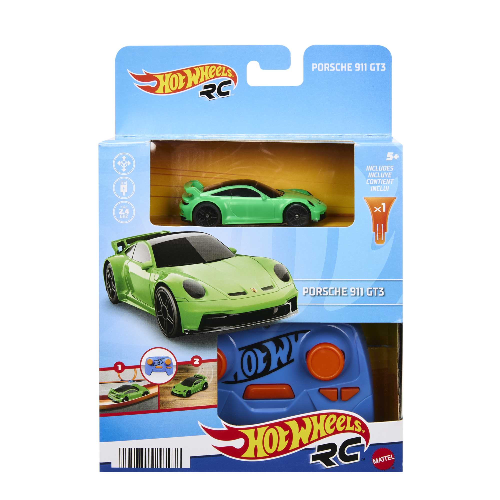Hot Wheels RC Cars. Remote-Control Porsche 911 in 1:64 Scale - Image 6