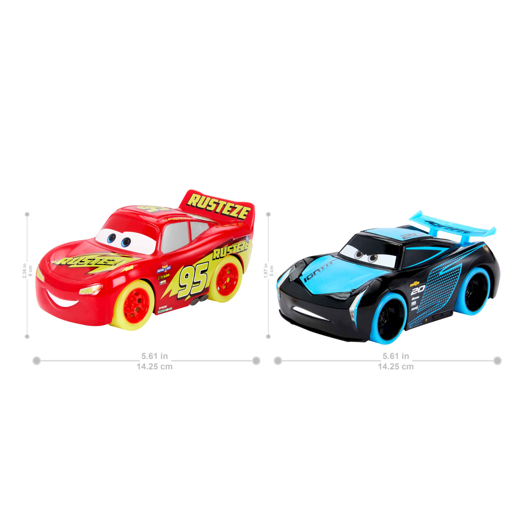Disney And Pixar Cars Track Talkers Glow Racers Lightning Mcqueen & Jackson Storm 2-Pack - Image 5