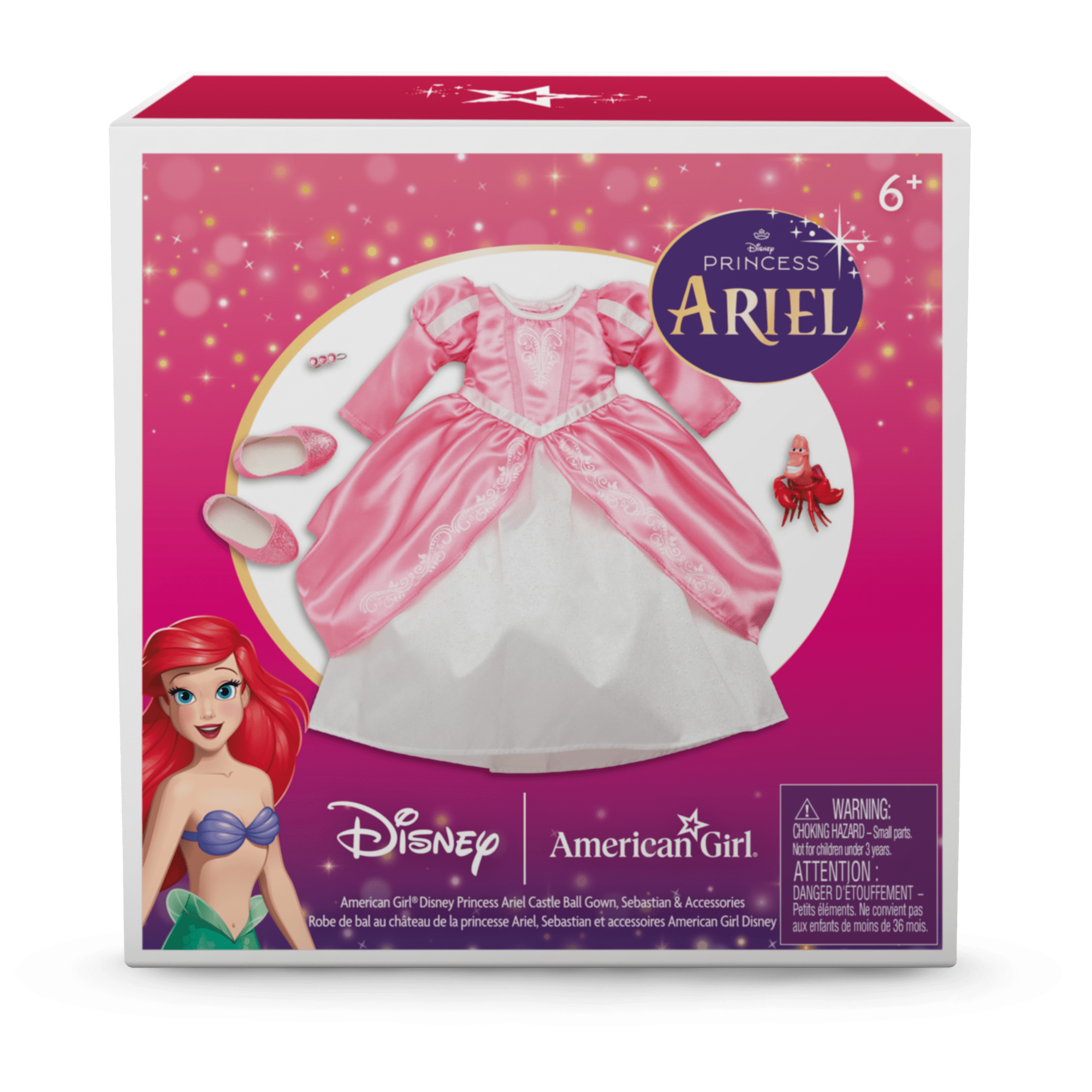American Girl® Disney Princess Ariel Castle Ball Gown. Sebastian & Accessories for 18-inch Dolls - Image 9