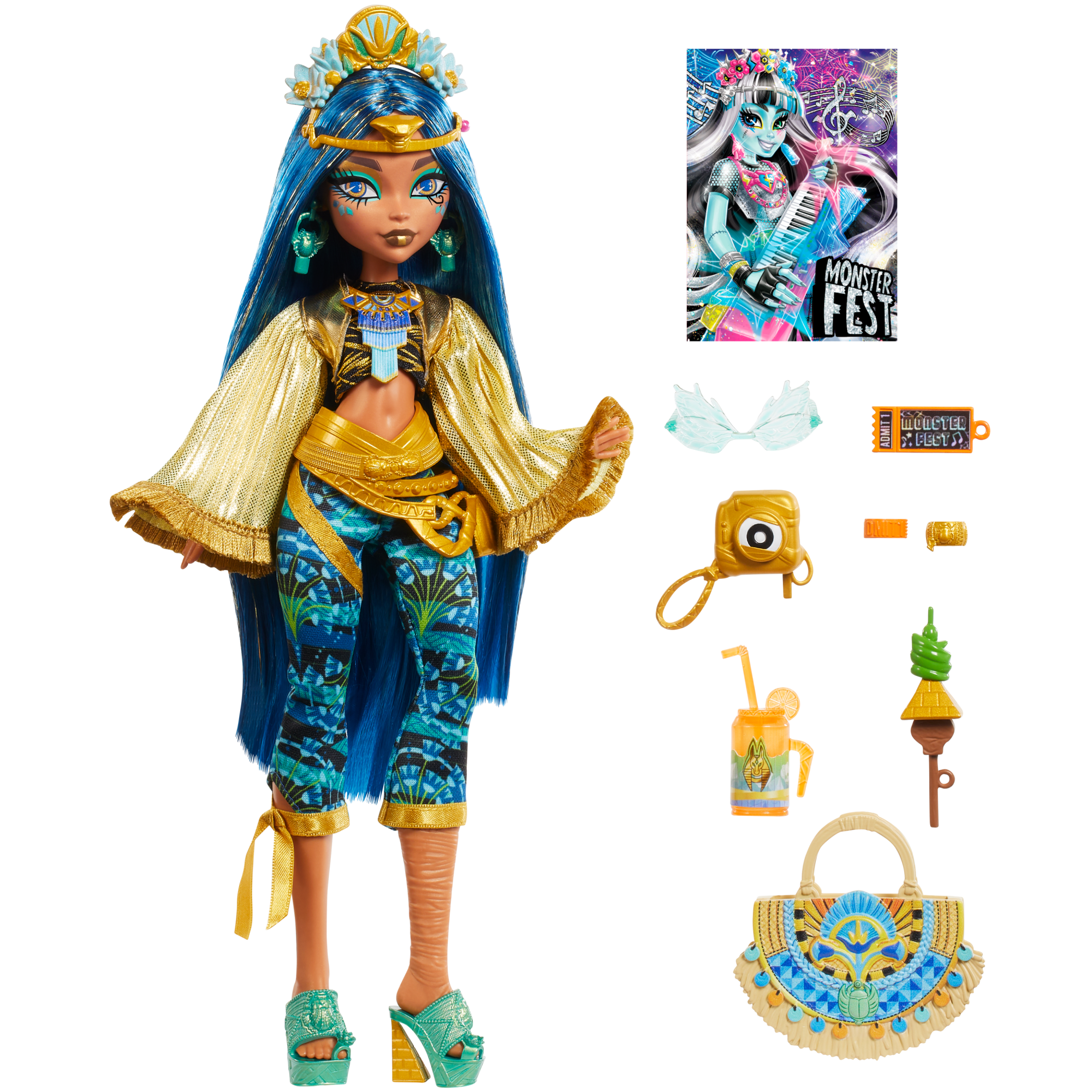 Monster High-Poupée Cleo de Nile Avec Tenue Pour Le Monster Fest - Image 5