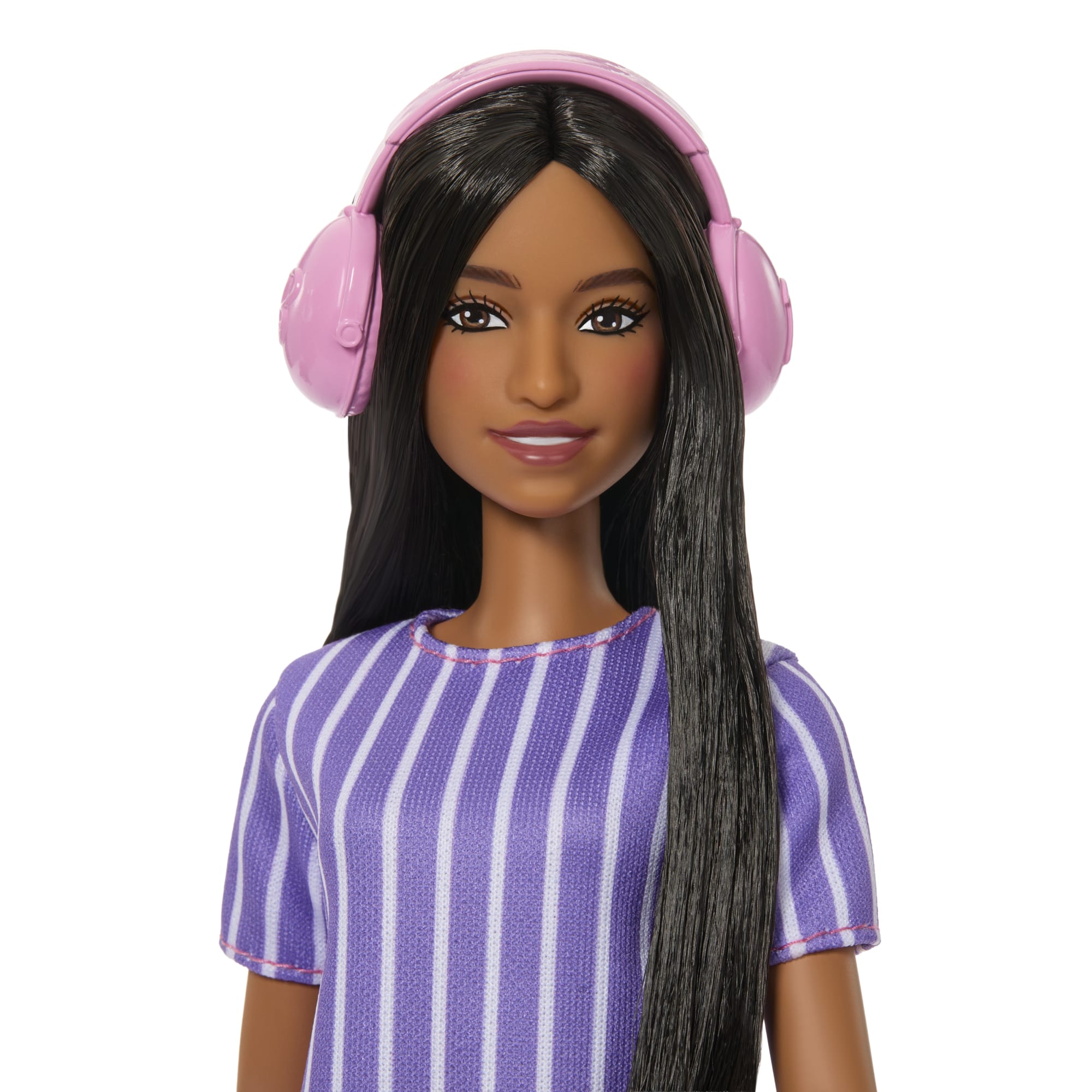 Barbie Fashionistas Doll #245 in Purple Striped Dress. Autistic Barbie With Accessories | Mattel - Image 3