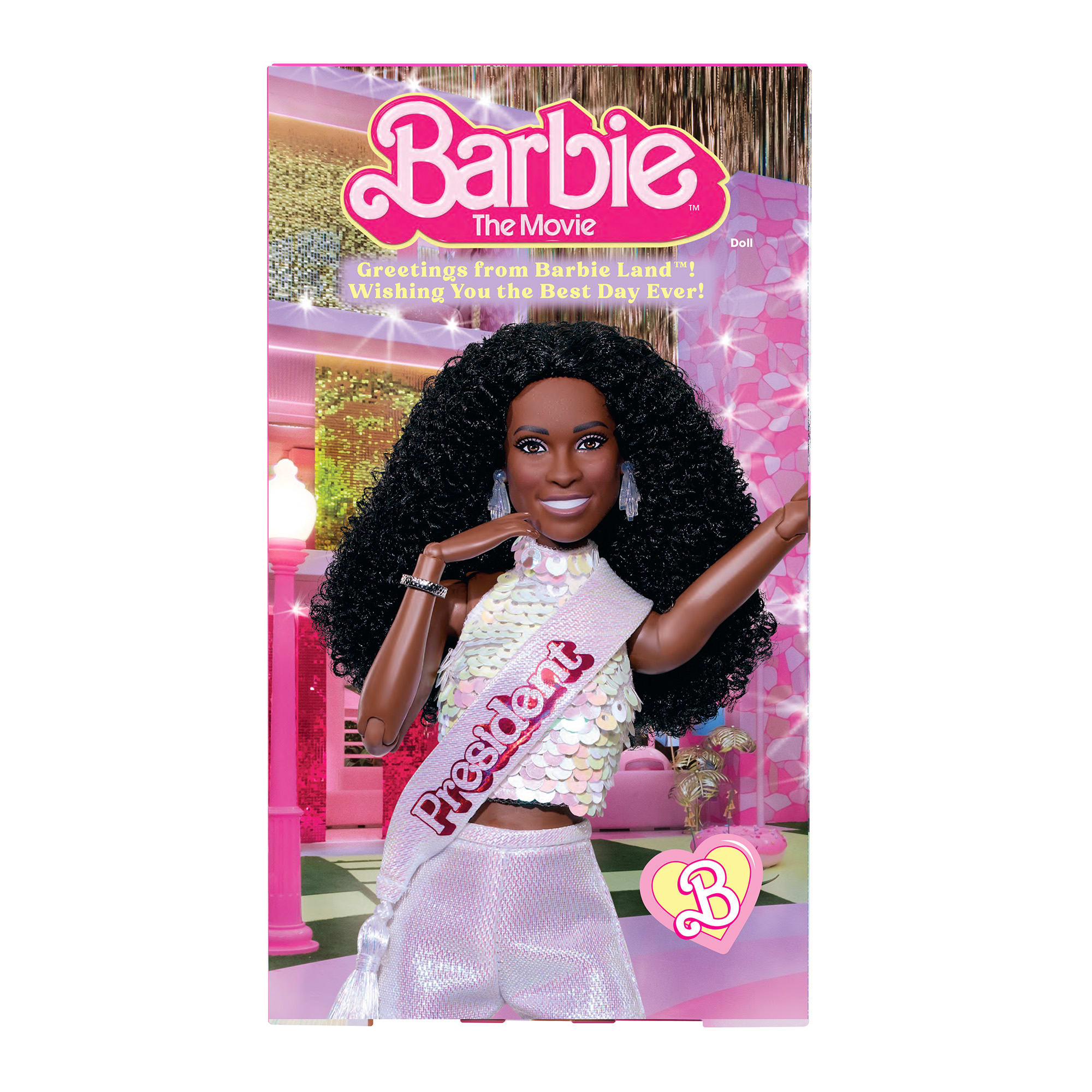Barbie The Movie Disco President Barbie Doll - Image 19