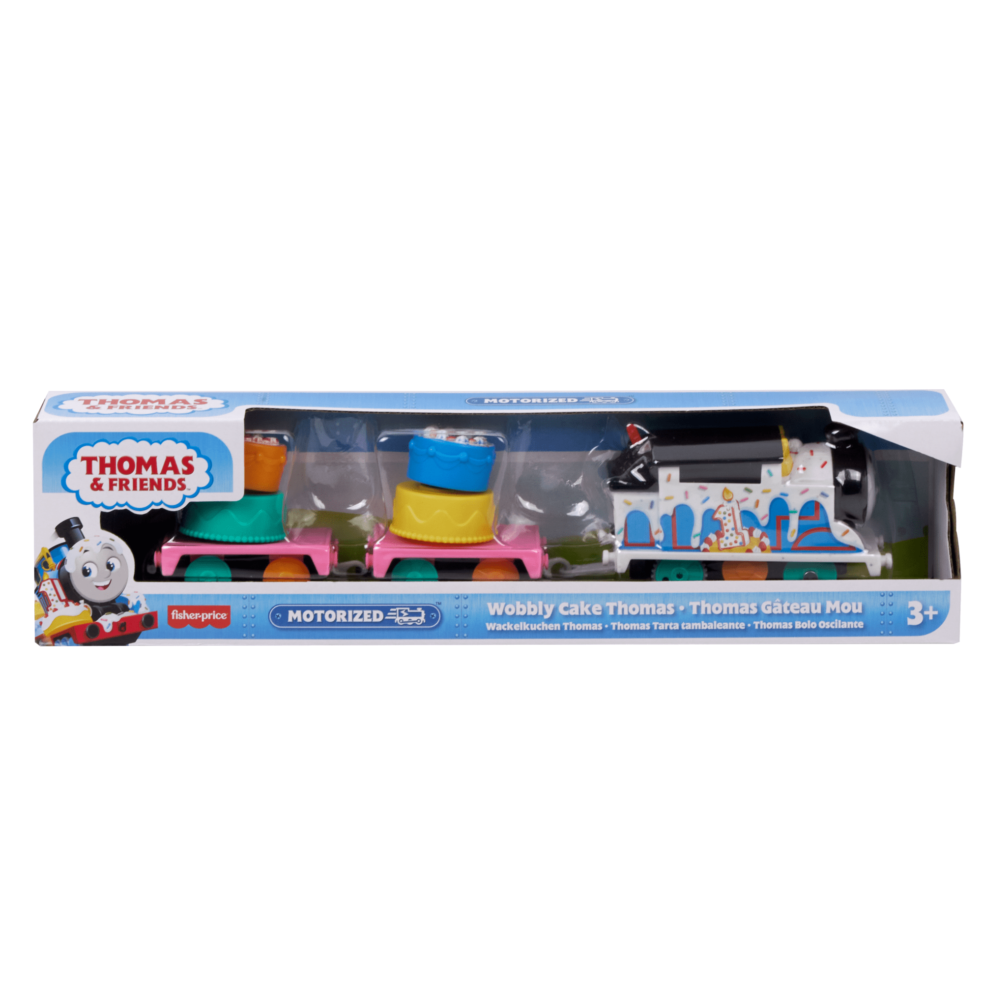 Thomas & Friends Wobbly Cake Thomas Motorized Toy Train Engine & Cargo For Preschool Kids - Image 6