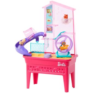 Barbie World  Coffret de Jeu  Terrain de Jeu Pour Hamsters. 9Acc.