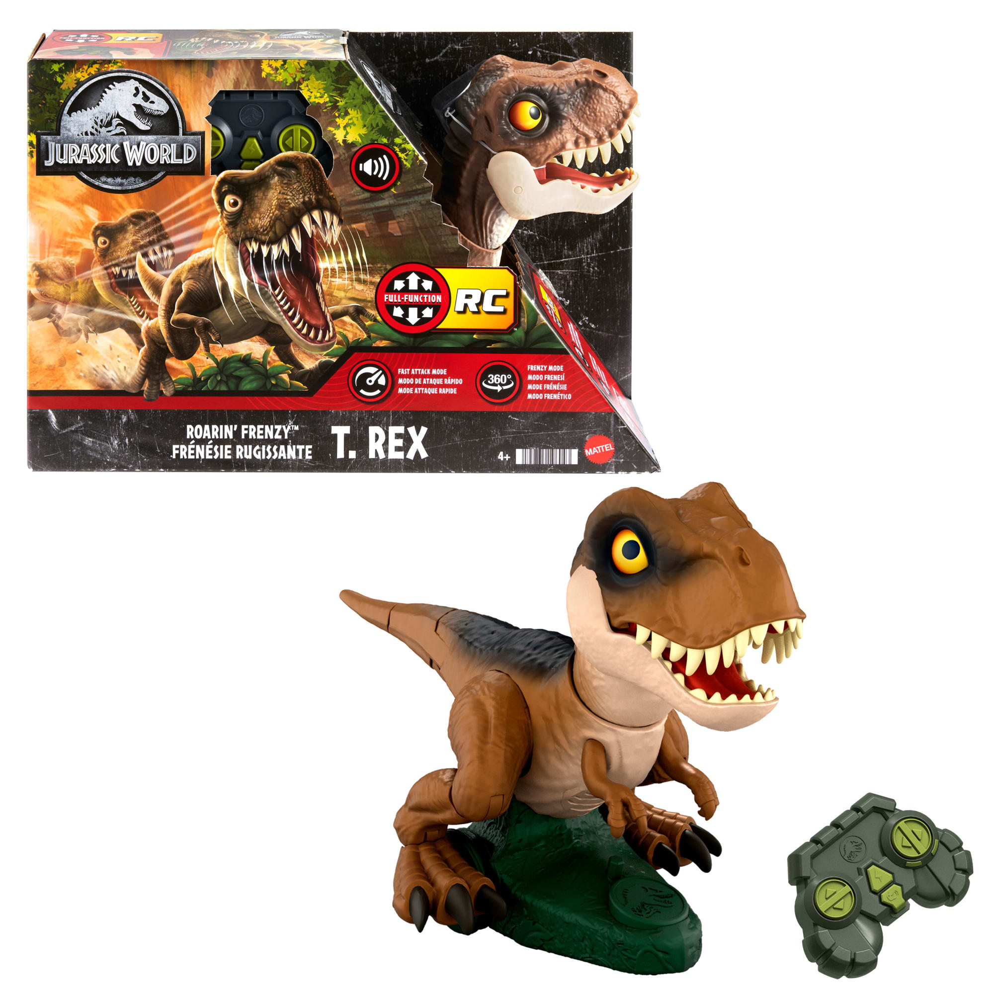 Jurassic World Figura de Acción T. Rex Furia Rugiente con Control Remoto - Image 6