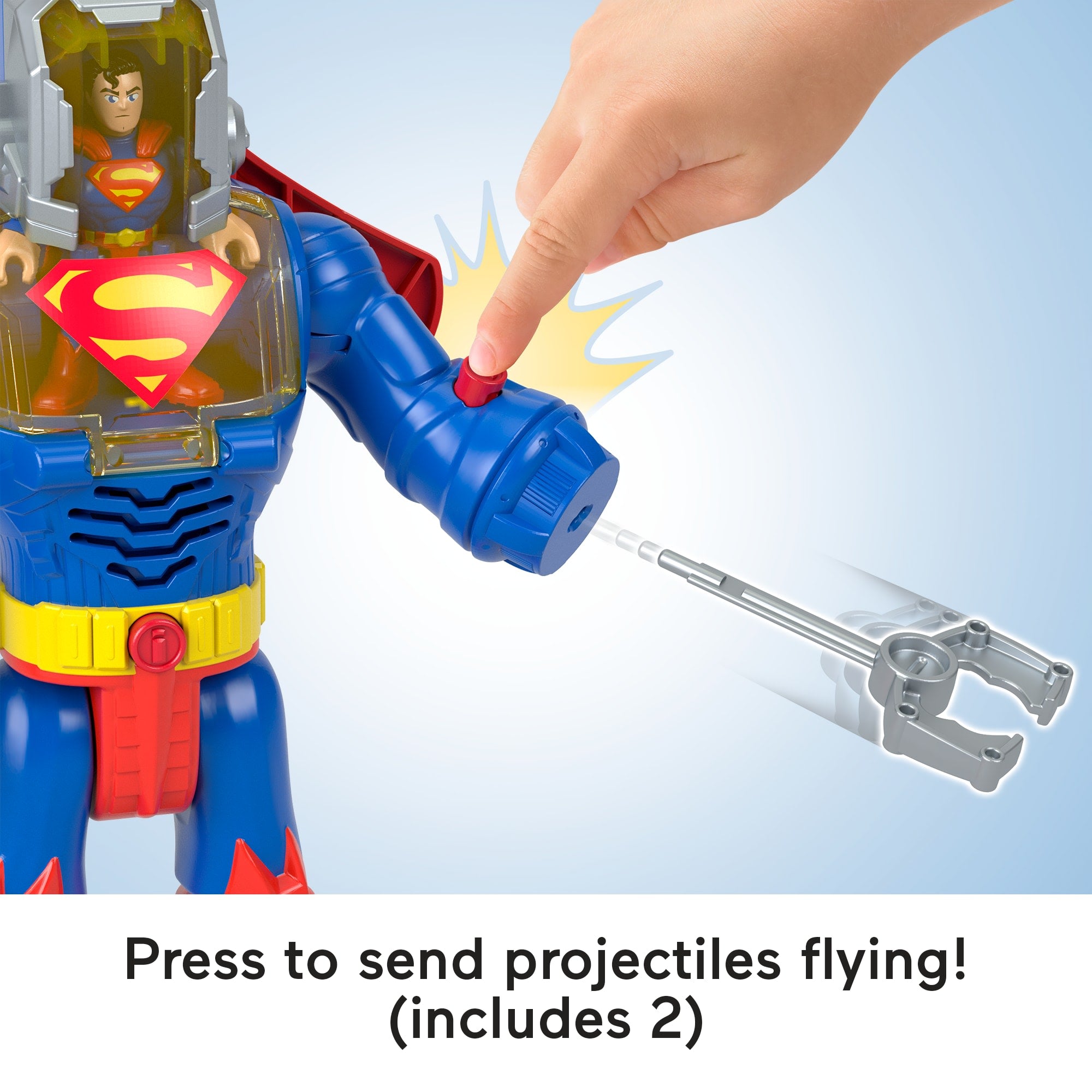 Imaginext DC Super Friends Superman Insider & Exo Suit Robot With Lights & Sounds. 6 Pieces - Image 4