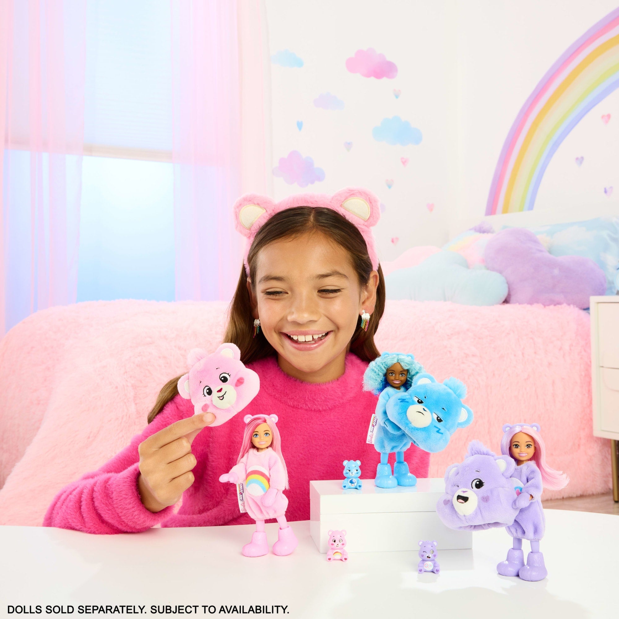 Barbie Cutie Reveal Care Bears Series Chelsea Small Doll & Accessories. 6 Surprises - Image 2