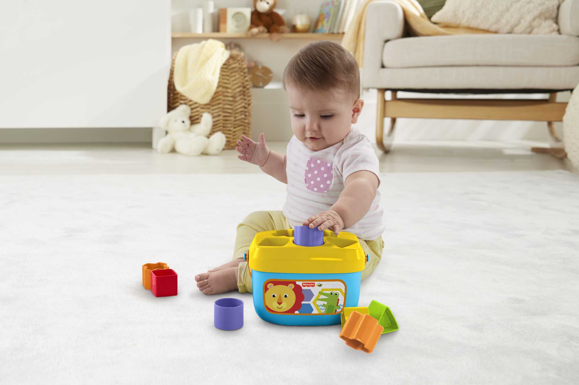 Fisher-Price Baby's First Blocks Shape-Sorting Toy. Set Of 10. For Infants 6+ Months - Image 2