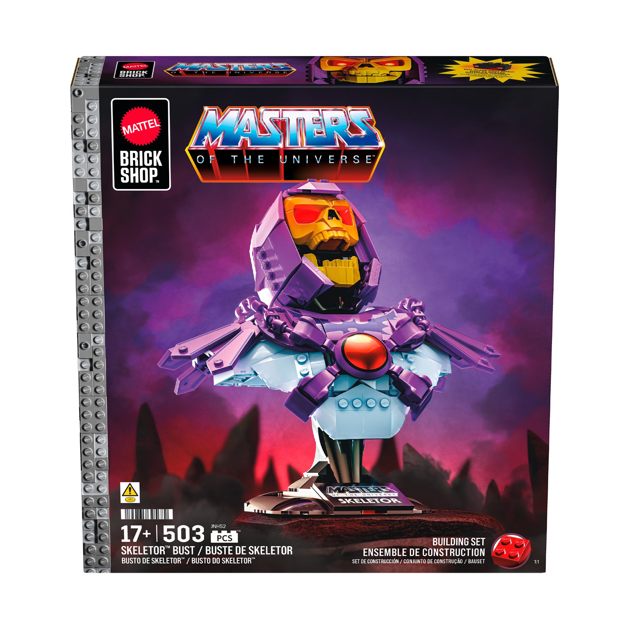 Mattel Brick Shop Masters of the Universe Buildable Skeletor Bust - Image 8