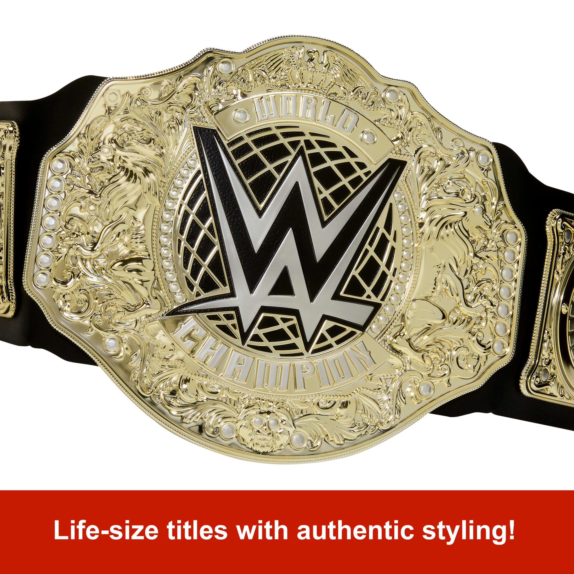 WWE Championship Title. World Heavyweight Role-Play & Costume. Leather-Like Belt - Image 3