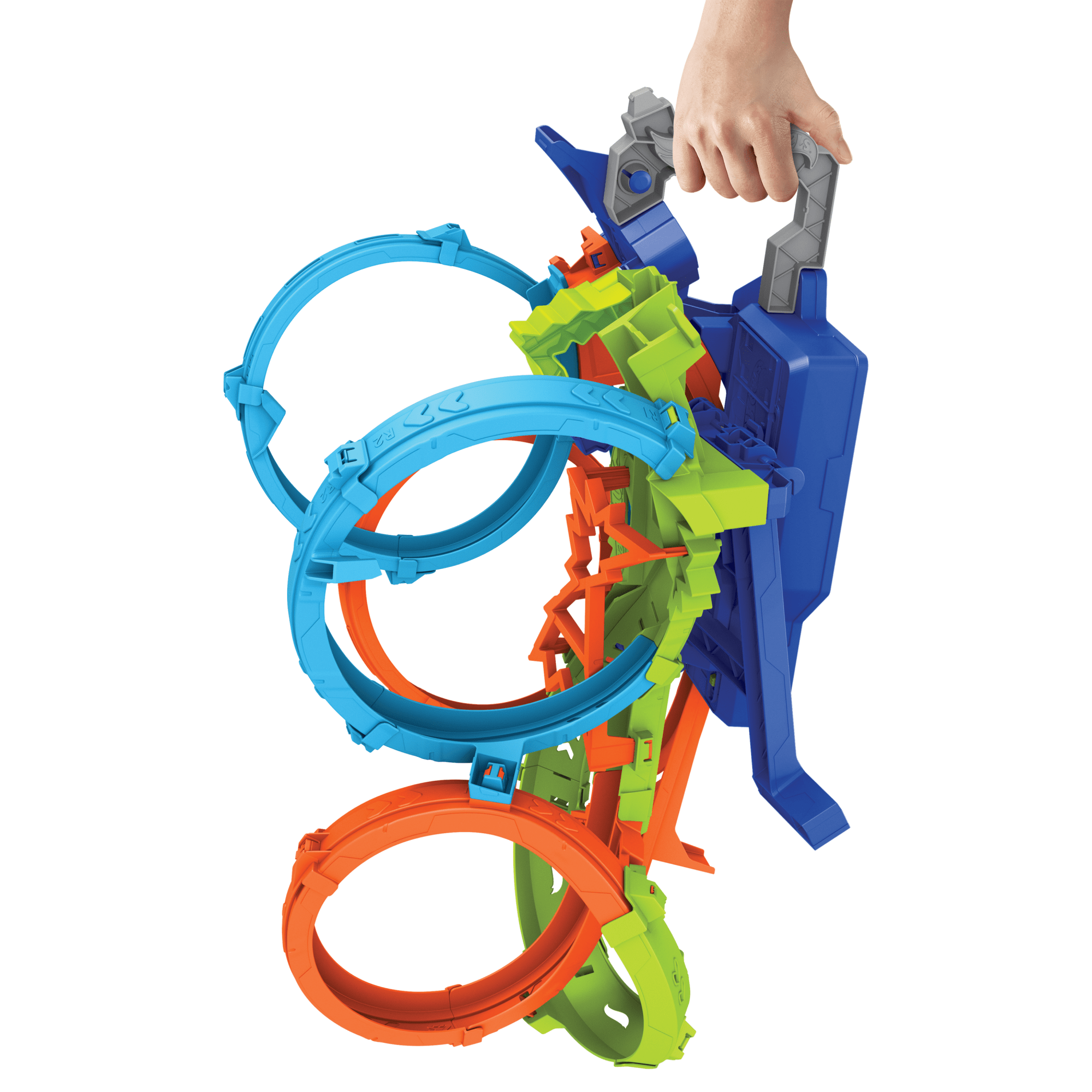 Hot Wheels Action 4-Loop Crash Out Track Set With Motorized Booster & 1:64 Scale Toy Car - Image 5