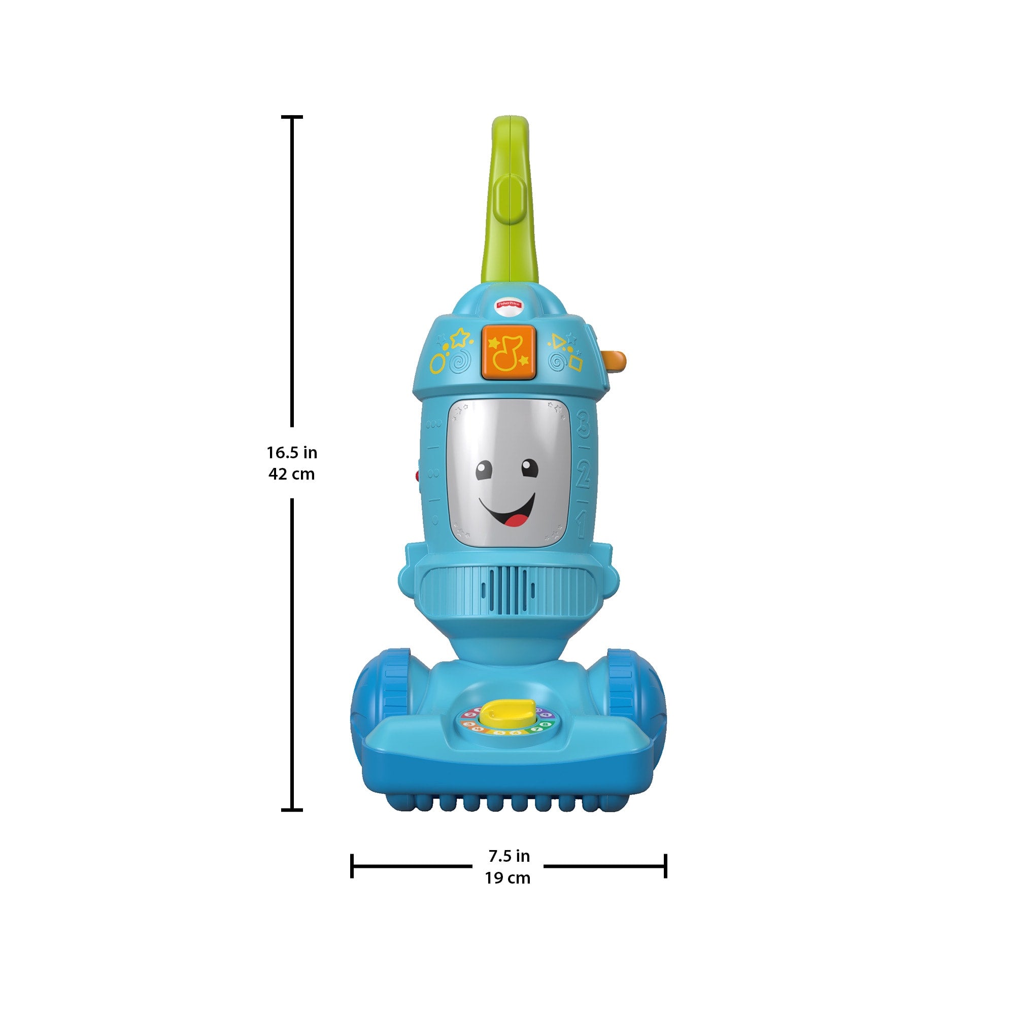 Fisher-Price Laugh & Learn Light-Up Learning Vacuum Electronic Toddler Push Toy - Image 3