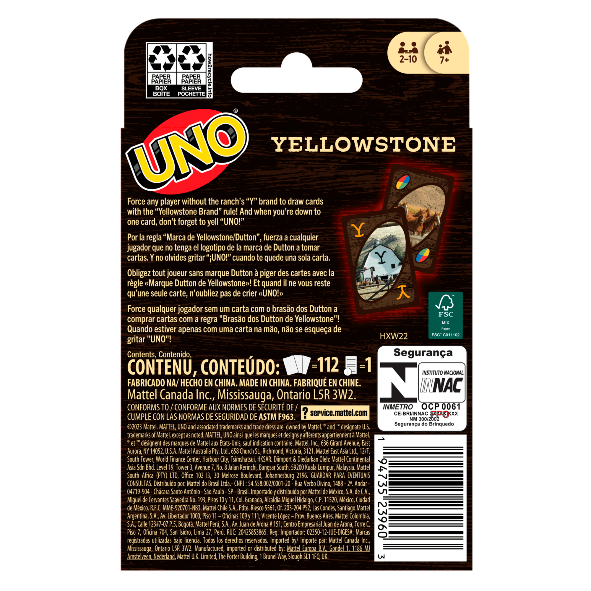 UNO Yellowstone Card Game For Kids. Adults & Family Night With Deck Inspired By The TV Show - Image 6