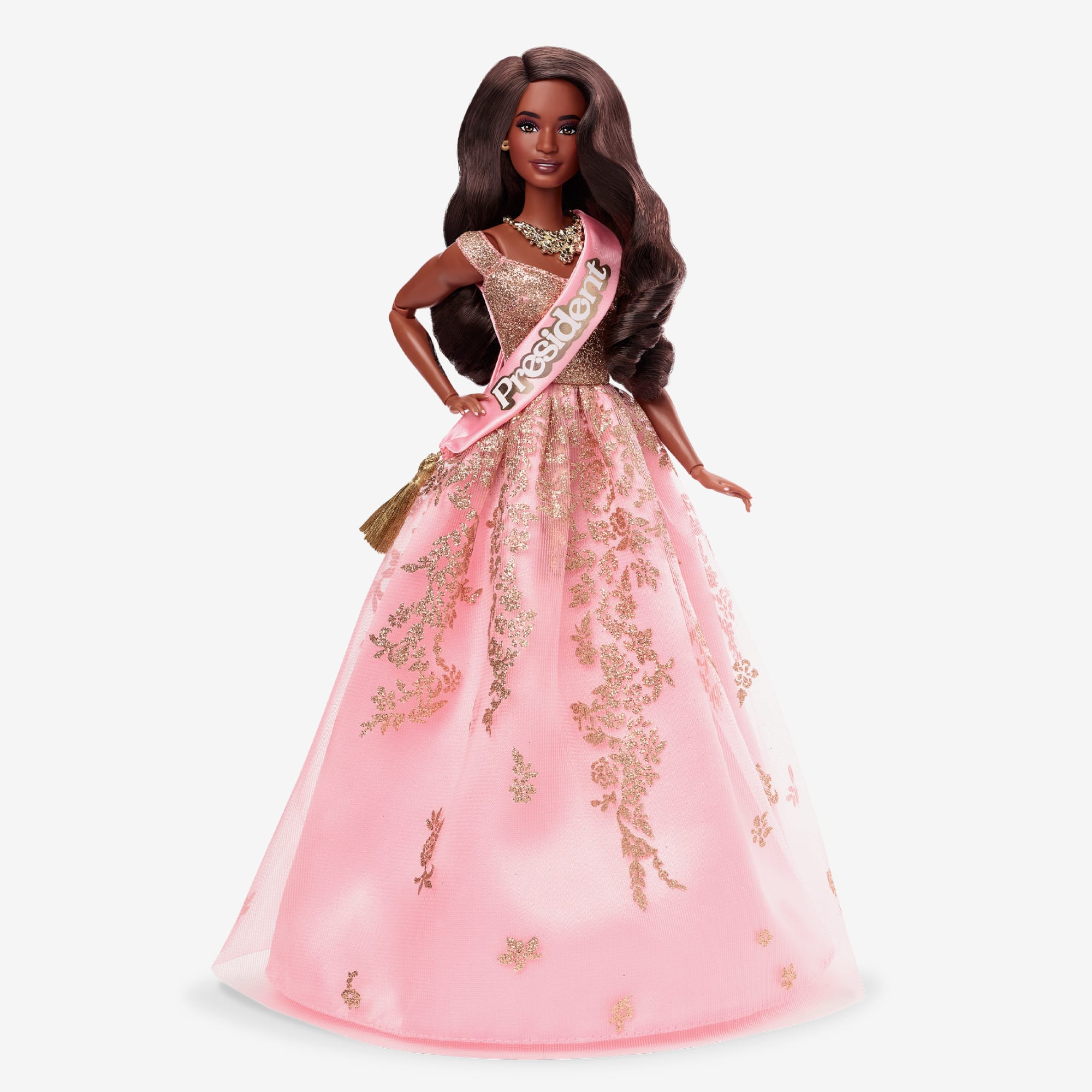 President Barbie in Pink and Gold Dress – Barbie The Movie - Image 2