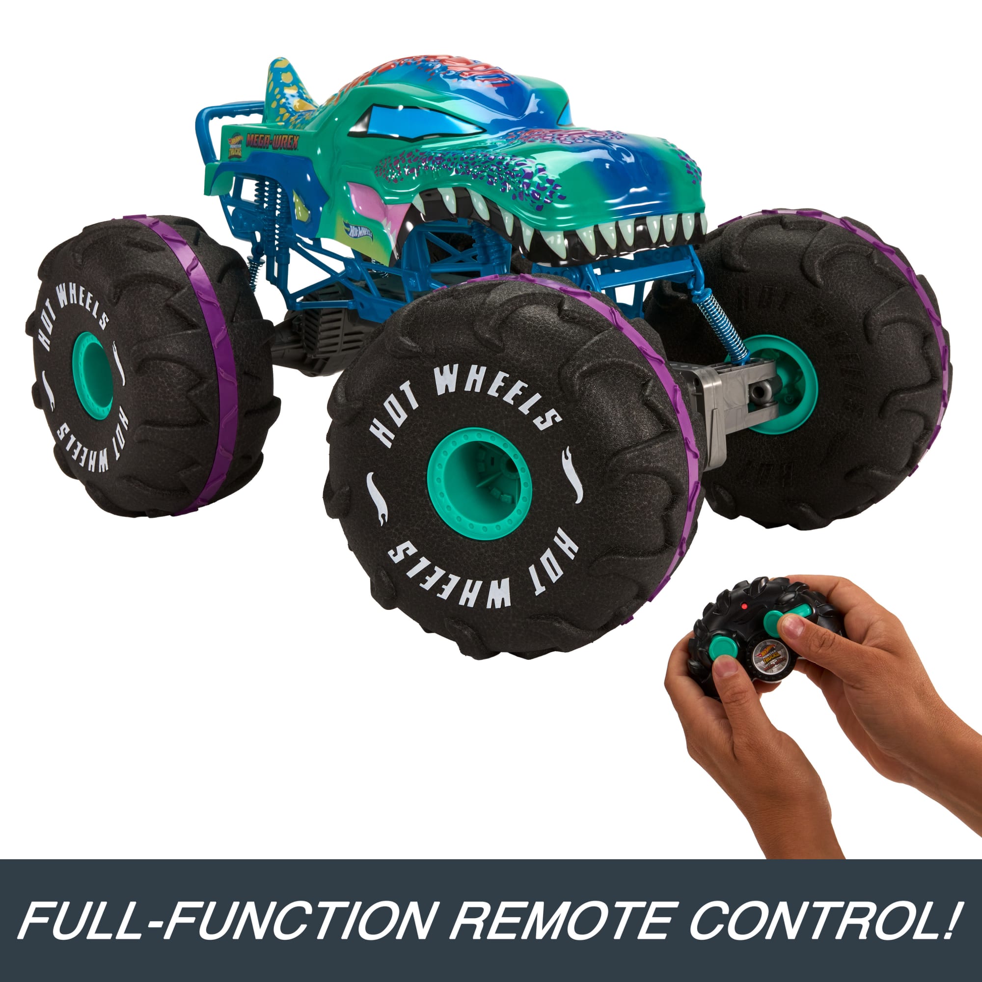 Hot Wheels Monster Trucks RC Battery-Powered 1:6th Scale MEGA-Wrex - Image 4