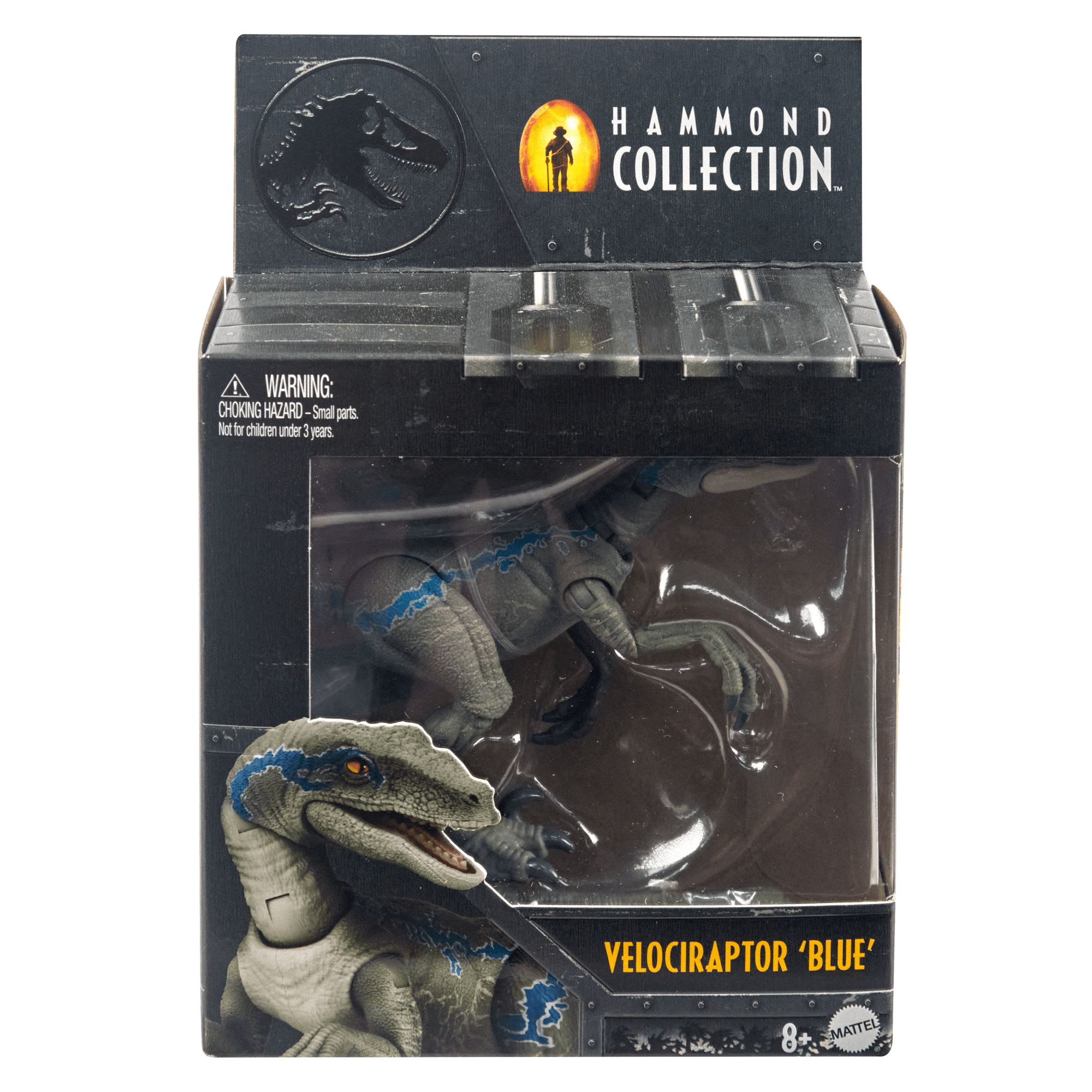 Jurassic World Hammond Collection Velociraptor Blue Dinosaur Figure - Image 8