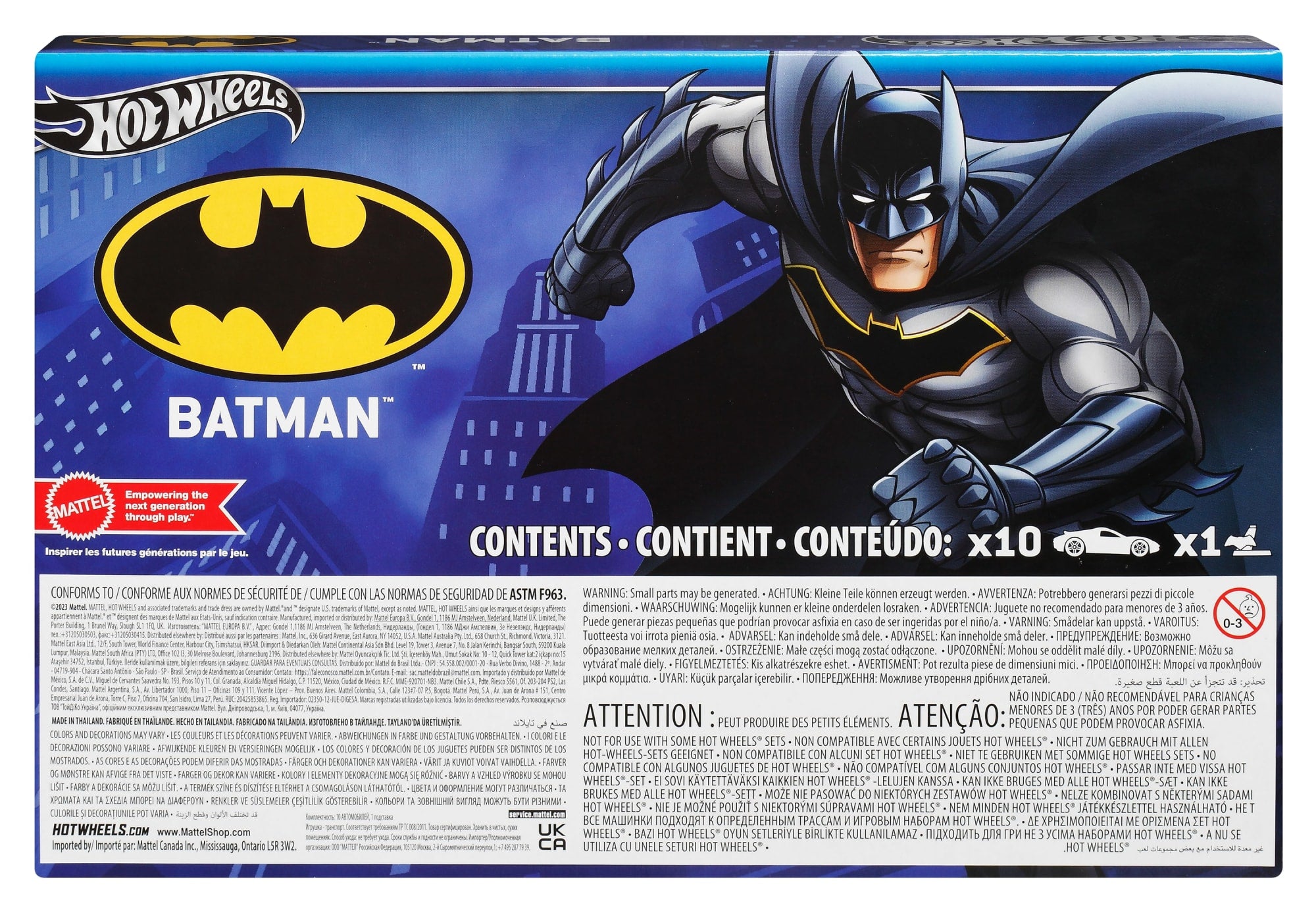Hot Wheels 1:64 Scale Batman-Themed Toy Vehicles. Set Of 10 - Image 3