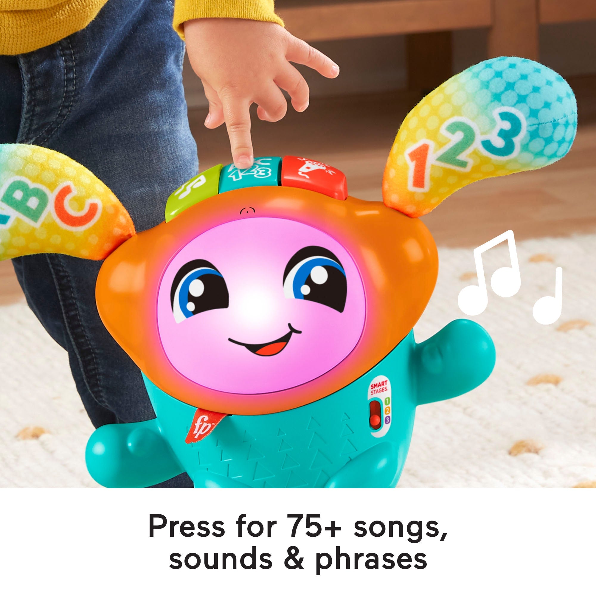 Fisher-Price DJ Bouncin' Beats Electronic Baby & Toddler Learning Toy With Bouncing Action - Image 3