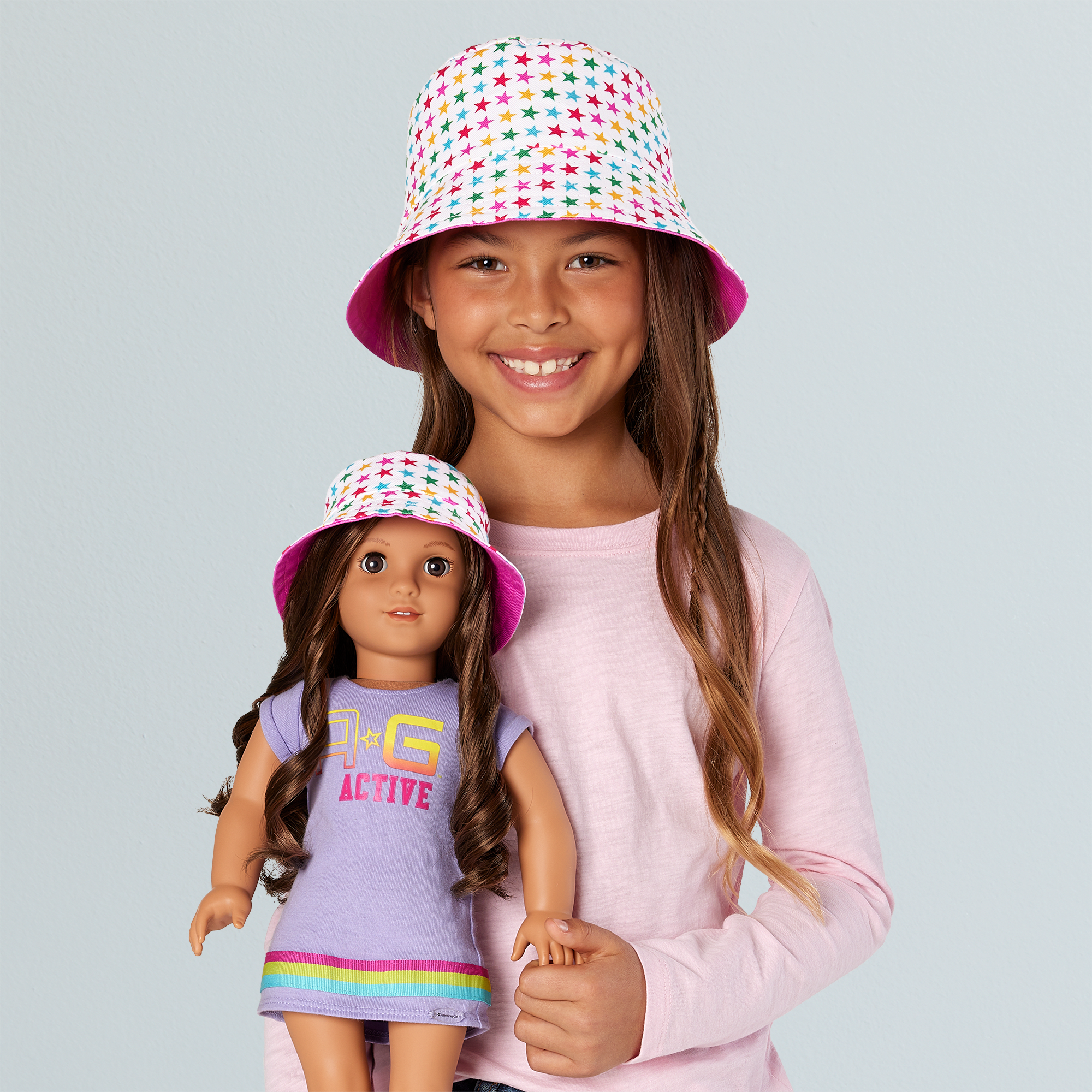 AG™ Star Bucket Hat Set for Girls & Dolls - Image 3