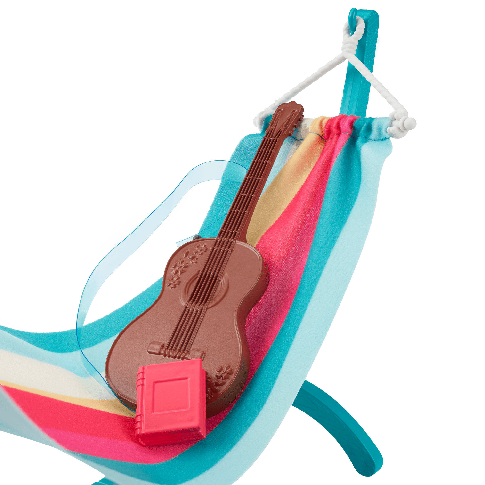 Barbie World Hammock Set With 7 Camping Accessories Including Swinging Hammock With Guitar & Puppy - Image 2