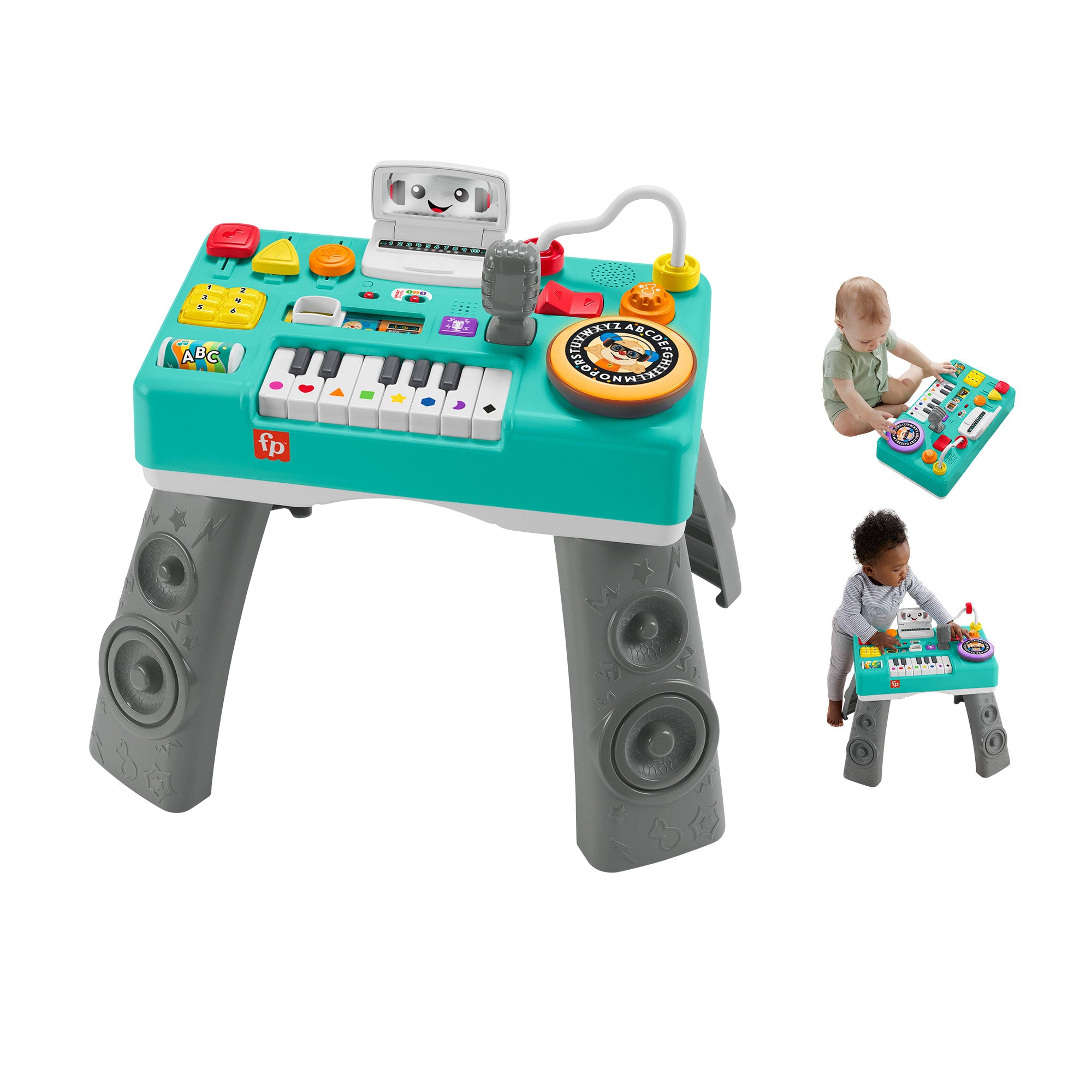 Fisher-Price Laugh & Learn Mix & Learn DJ Table Musical Learning Toy For Baby & Toddler. Multilanguage Version