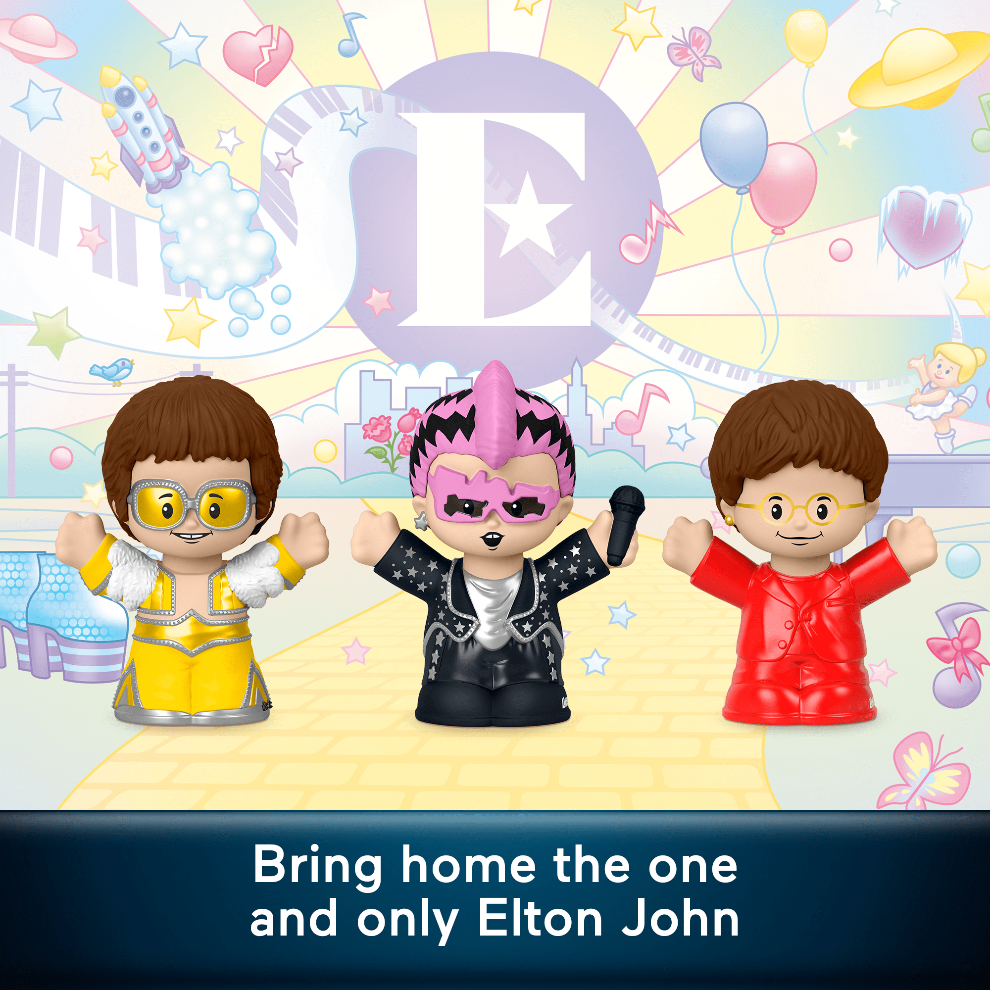 Little People Collector Elton John Special Edition Set For Adults & Fans. 3 Figures - Image 2