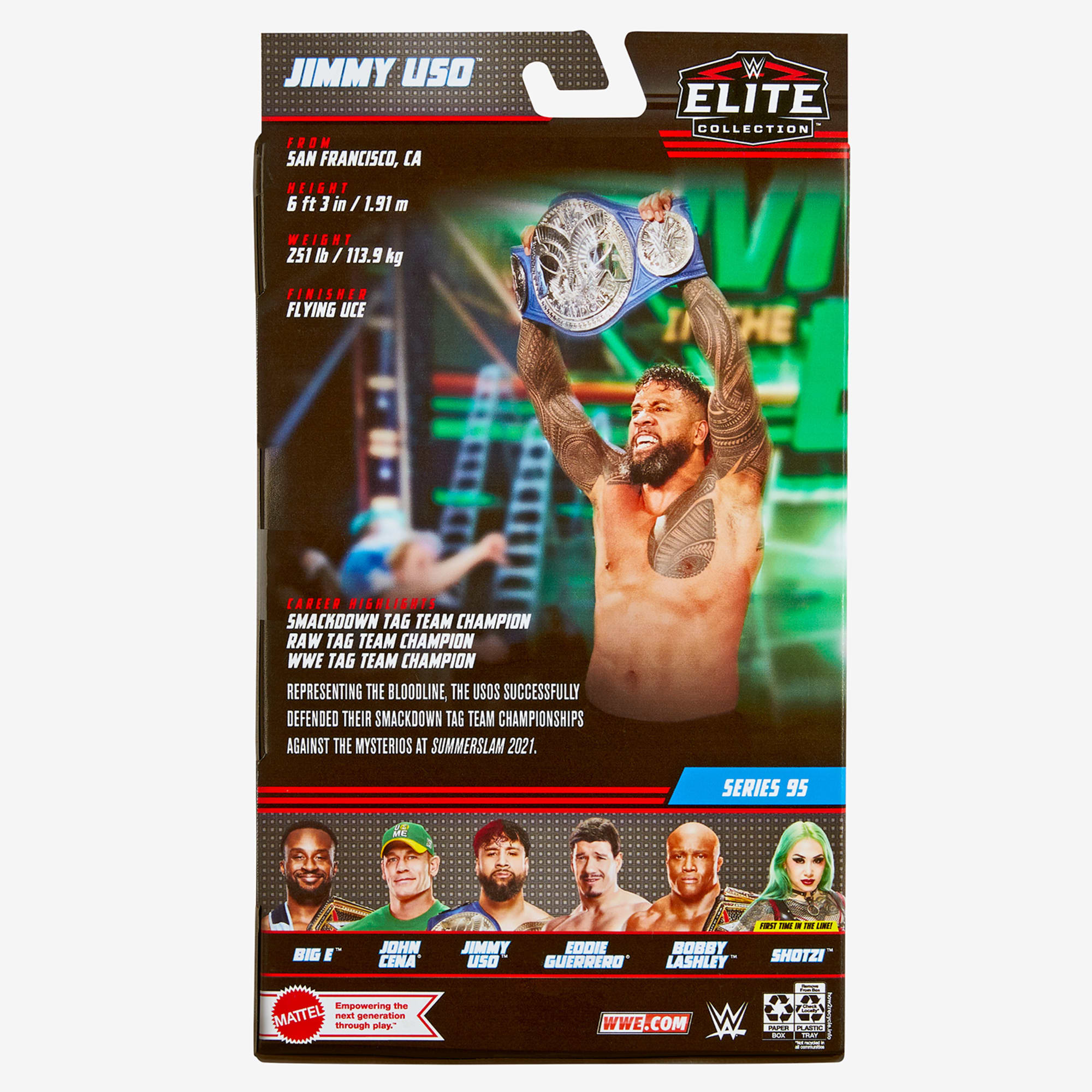 WWE Jimmy Uso Elite Collection Action Figure - Image 7