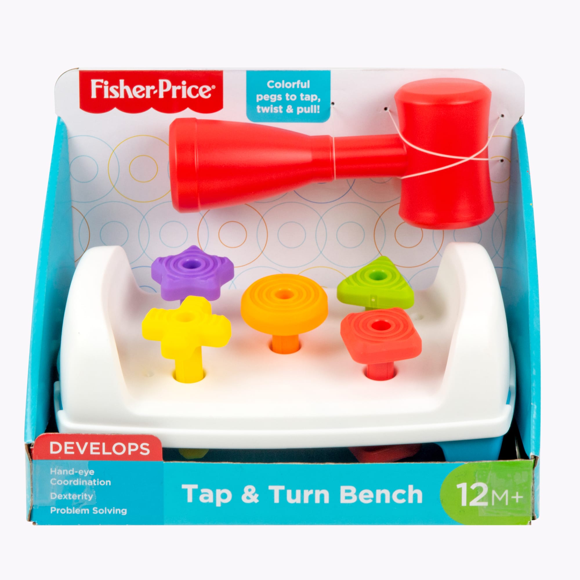 Fisher-Price Tap & Turn Bench Pretend Tools 2-Sided Toy For Infants And Toddlers - Image 6