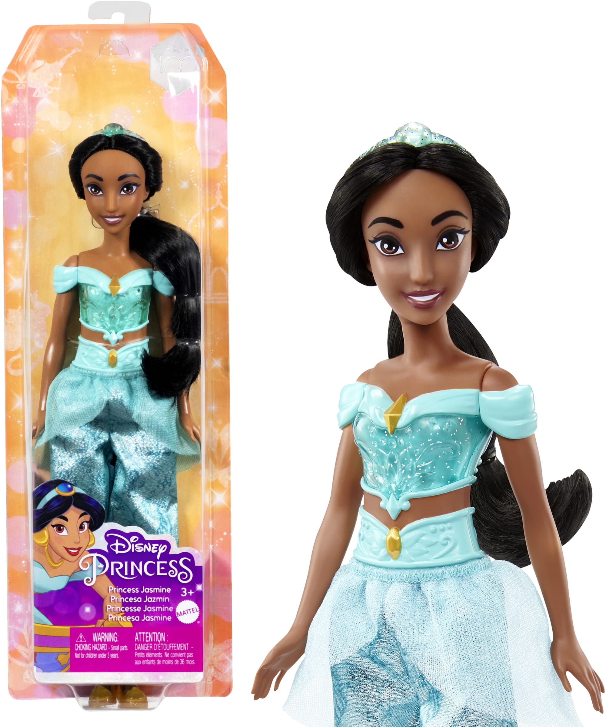 Disney Princess Jasmine Doll With Sparkling Fashion & Accessories. Inspired By Aladdin Movie