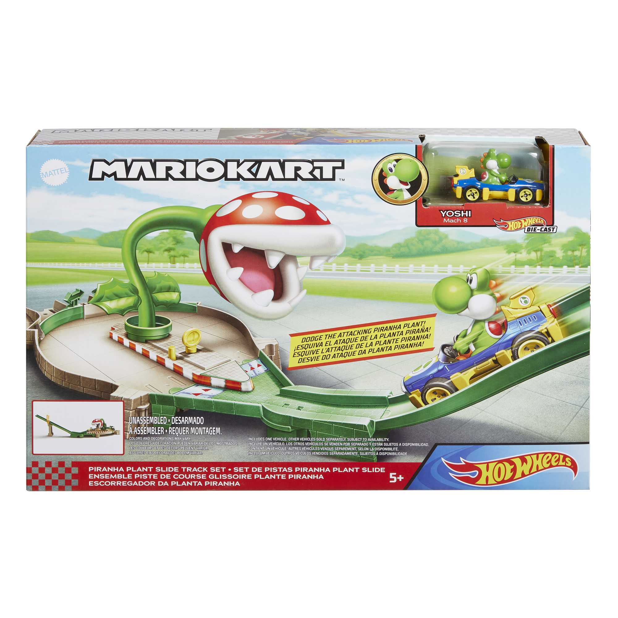 Hot Wheels Mario Kart Piranha Plant Track Playset With 1 Toy Car - Image 6