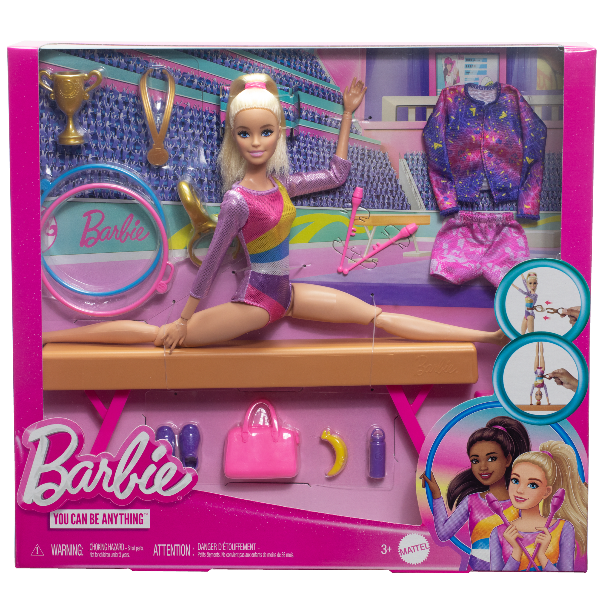 Barbie Coffret de Jeu Gymnaste. Poupée Mode. Blonde. 10Accessoires - Image 6