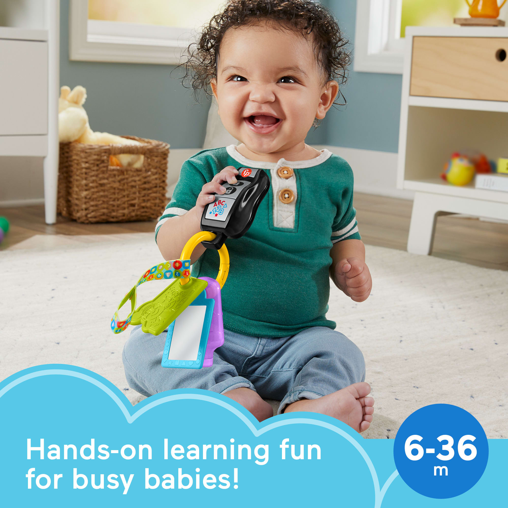 Fisher-Price Laugh & Learn Play & Go Activity Keys Baby & Toddler Musical Learning Toy - Image 2