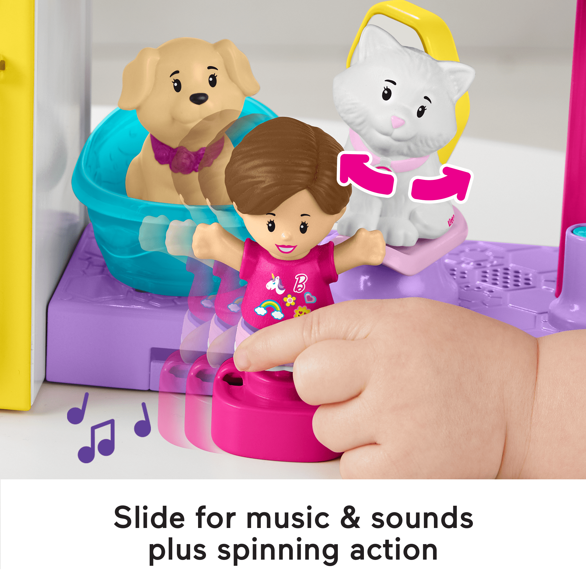 Little People Barbie Playset With Music And Sounds. Play And Care Pet Spa. Toddler Toy. 4 Pieces - Image 3