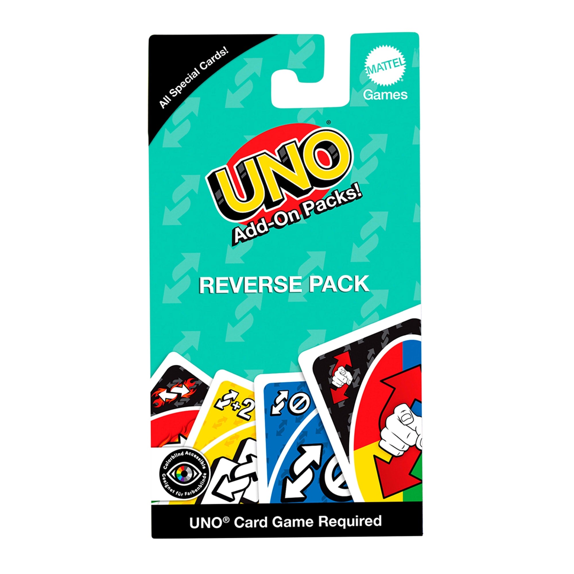 UNO Add-On-Packs Reverse Pack Card Game For Kids. Family & Game Nights. Travel. Camping & Parties