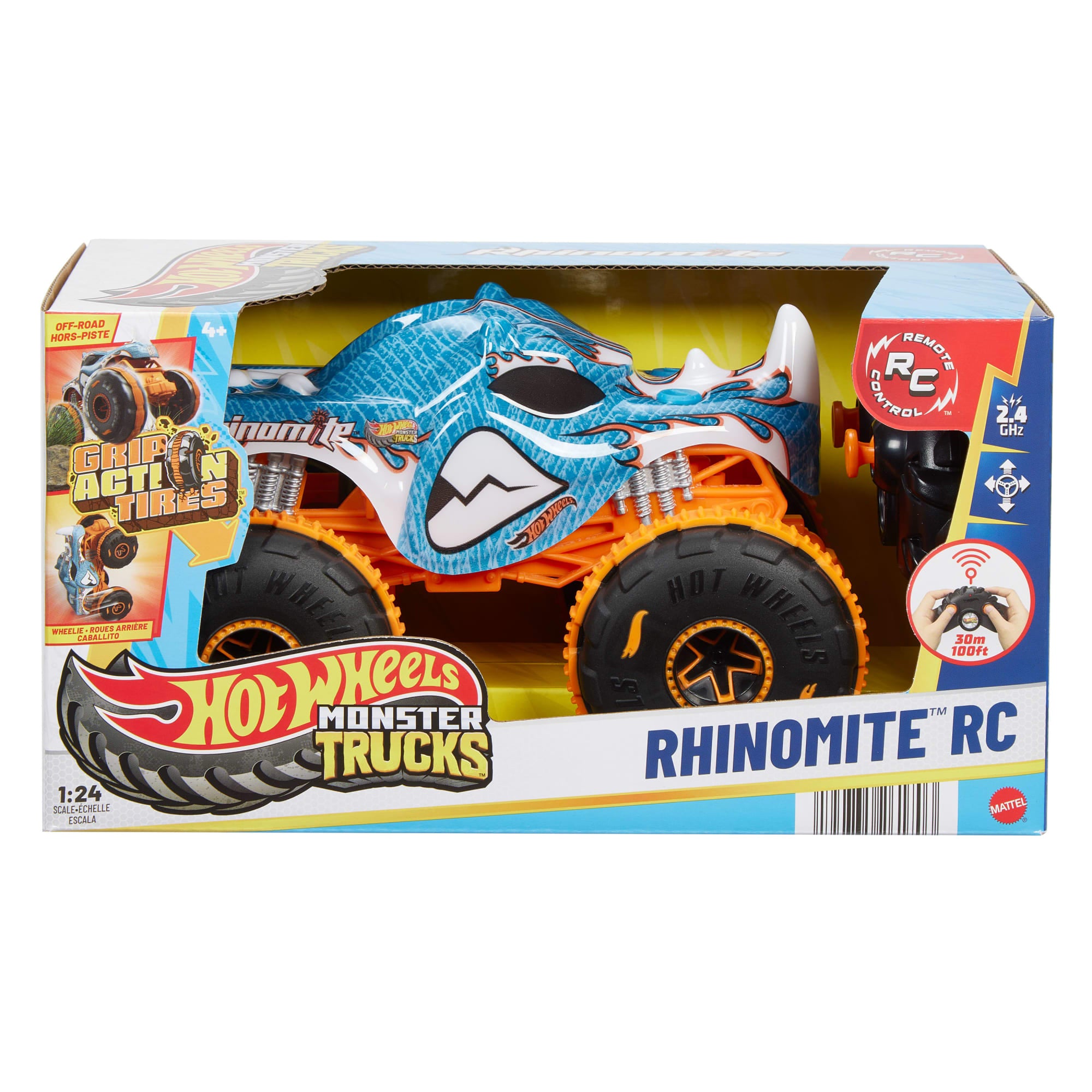 Hot Wheel Monster Trucks Échelle1:24 Rhinomite Rc. à Piles - Image 6