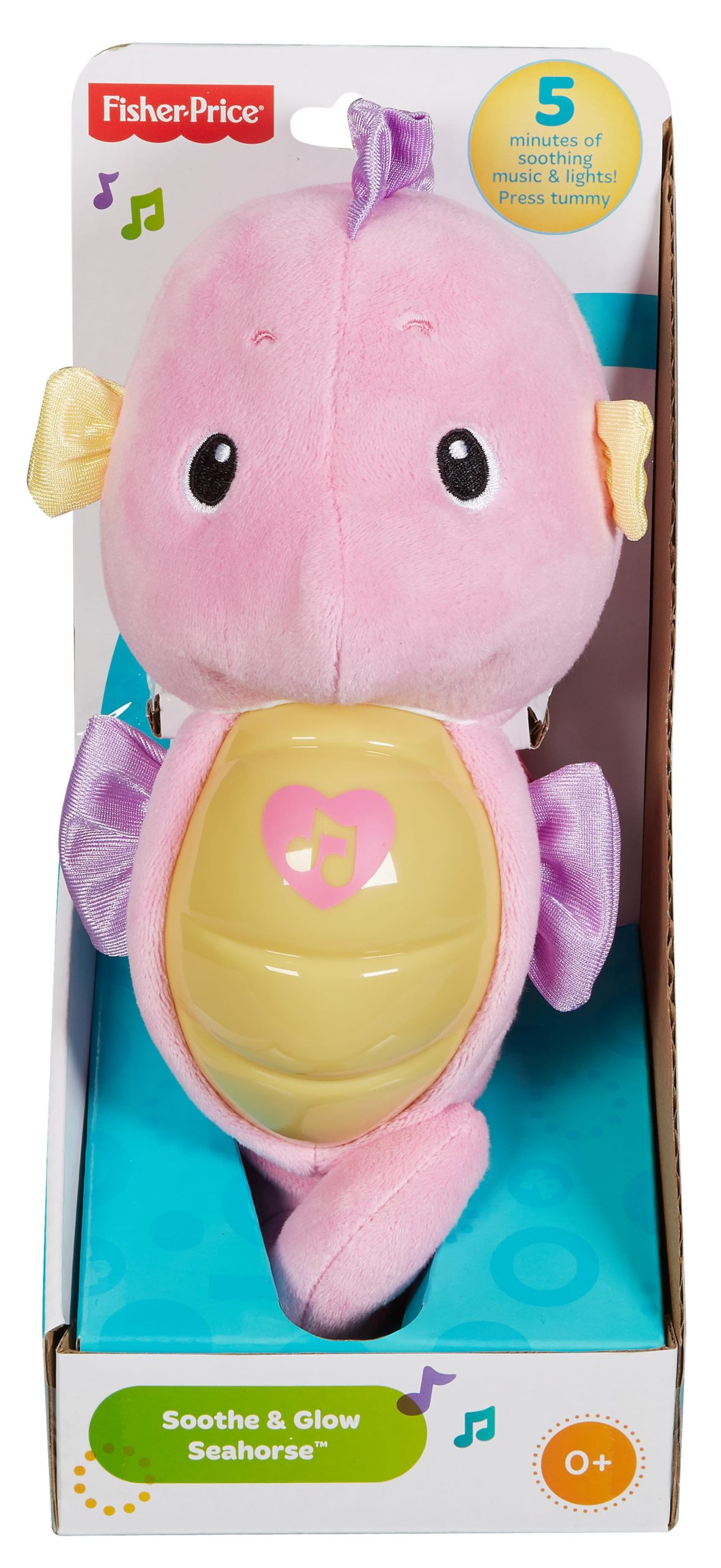 Fisher-Price Soothe & Glow Seahorse. Musical Plush Toy & Sound Machine For Baby With Lights. Pink - Image 6