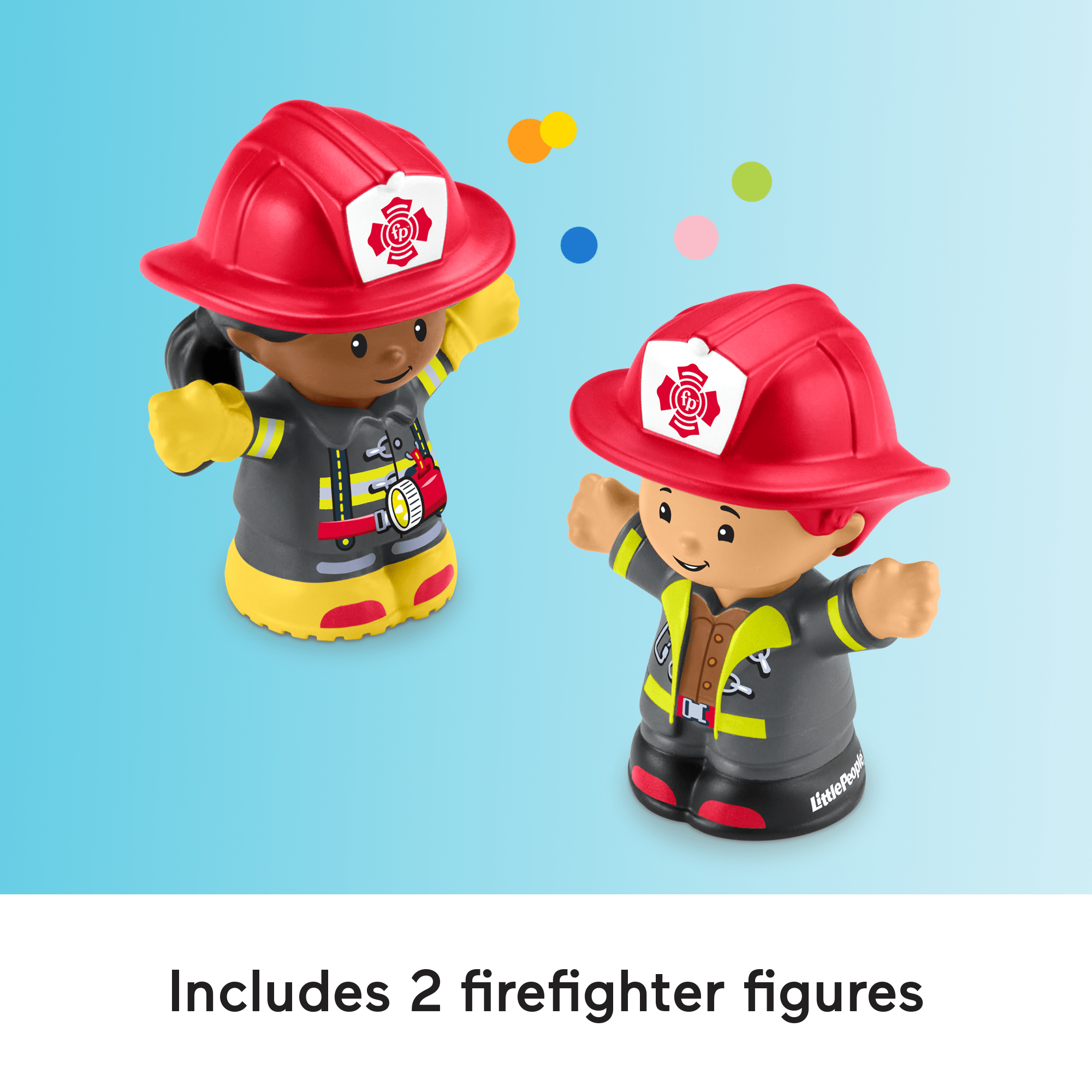 Fisher-Price Little People Fire Truck Musical Toddler Toy With Lights & 2 Figures. Multilanguage Version - Image 5