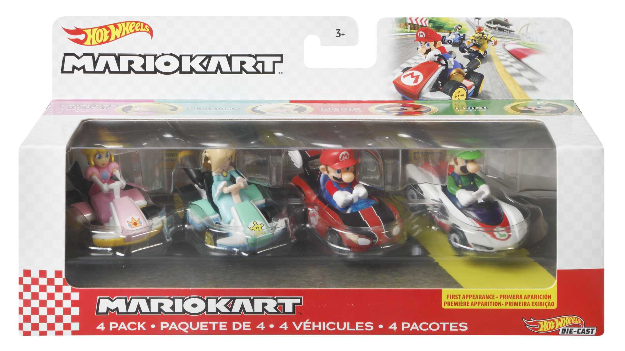 Hot Wheels Mario Kart Vehicle 4-Pack With 1 Exclusive Collectible Model - Image 6