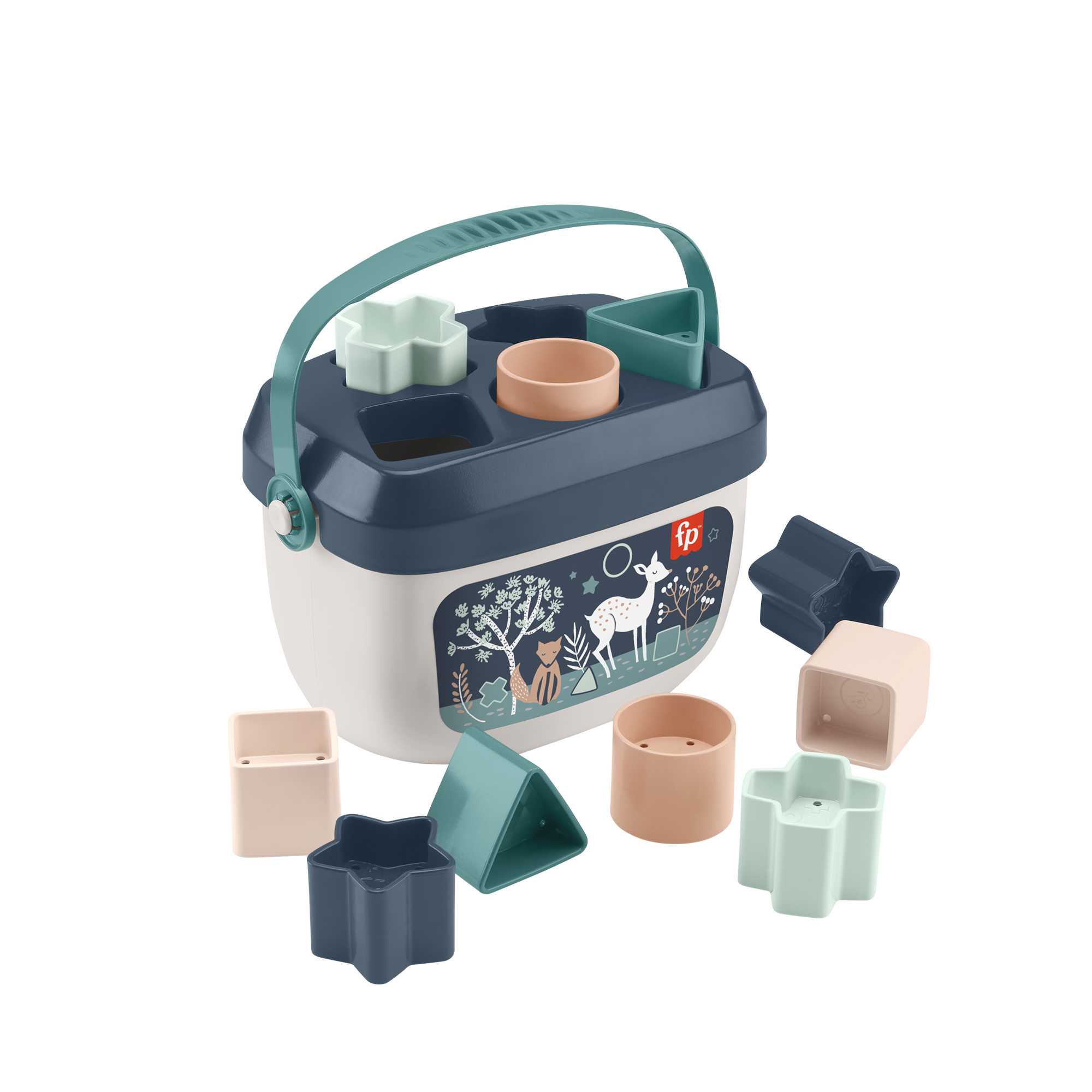 Fisher-Price Baby's First Blocks - Navy Fawn. Shape-Sorting Toy