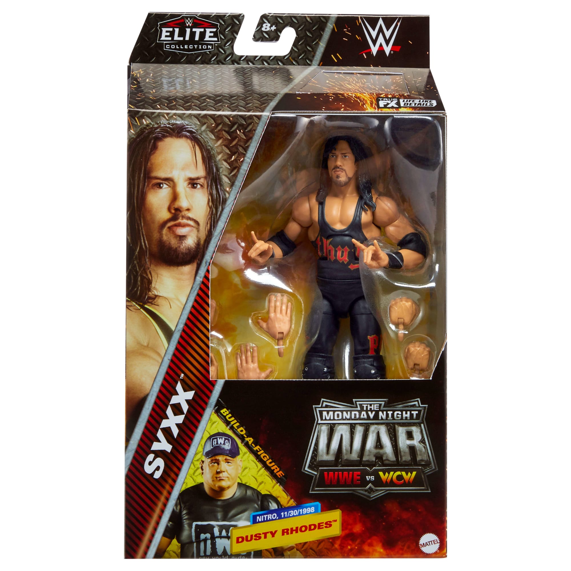 WWE Monday Night War Elite Collection Syxx Action Figure & Dusty Rhodes Build-A-Figure Parts - Image 8