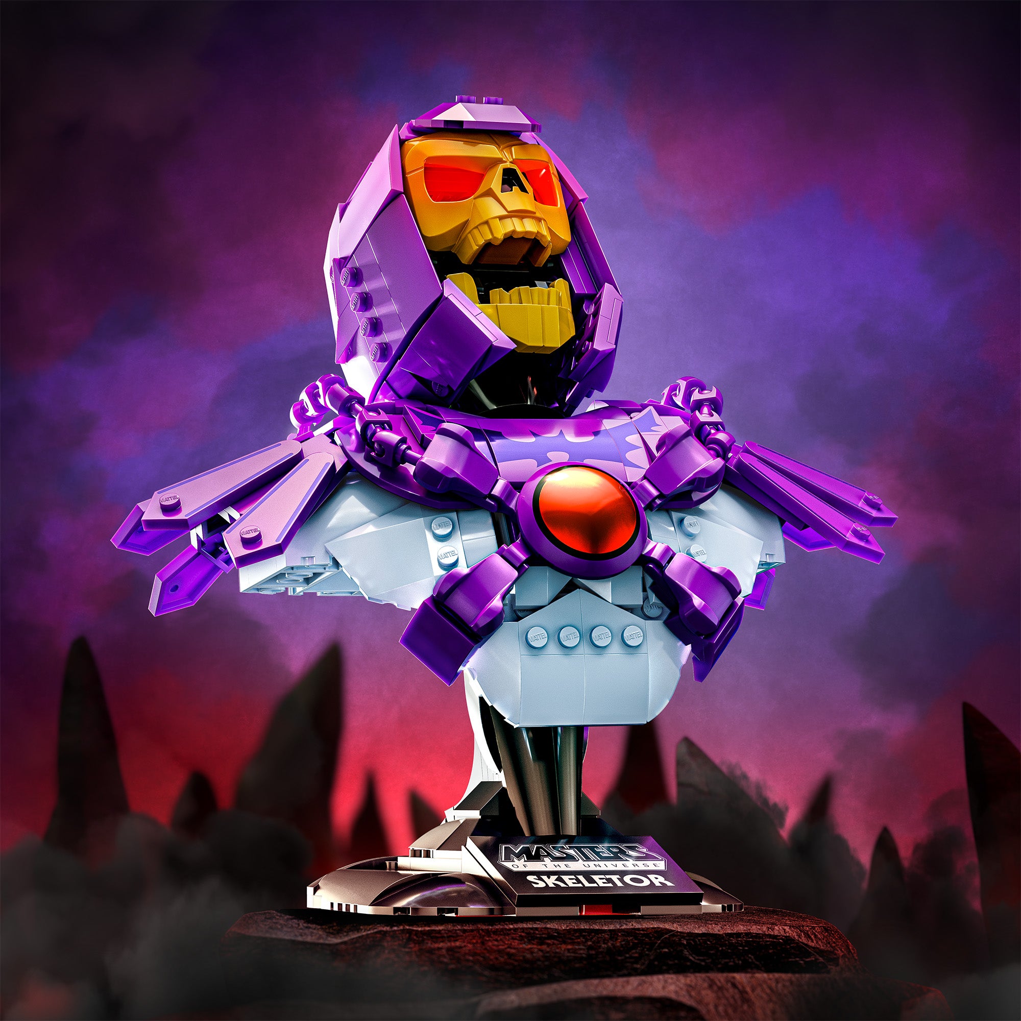 Mattel Brick Shop Masters of the Universe Buildable Skeletor Bust - Image 2