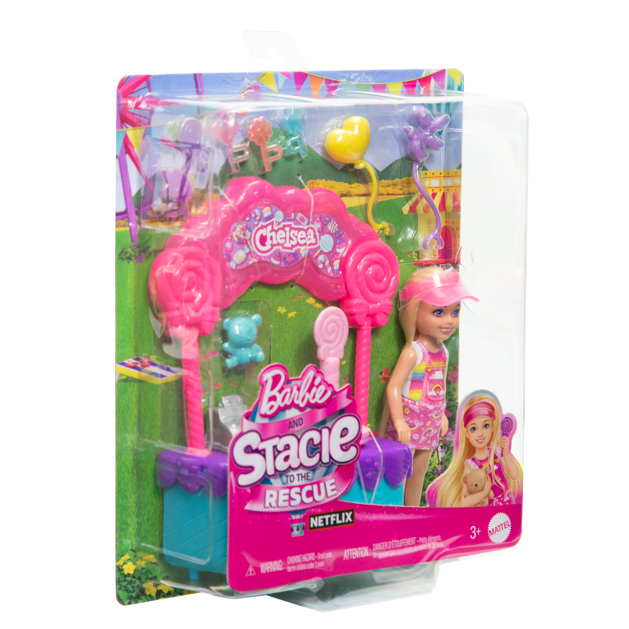 Barbie Poupée Chelsea et Kiosque à Sucettes et Bonbons. 10Éléments - Image 6