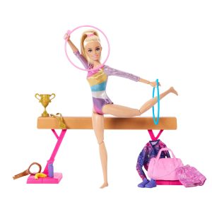 Barbie Profesiones Set de Juego Gimnasta Cabello Rubio