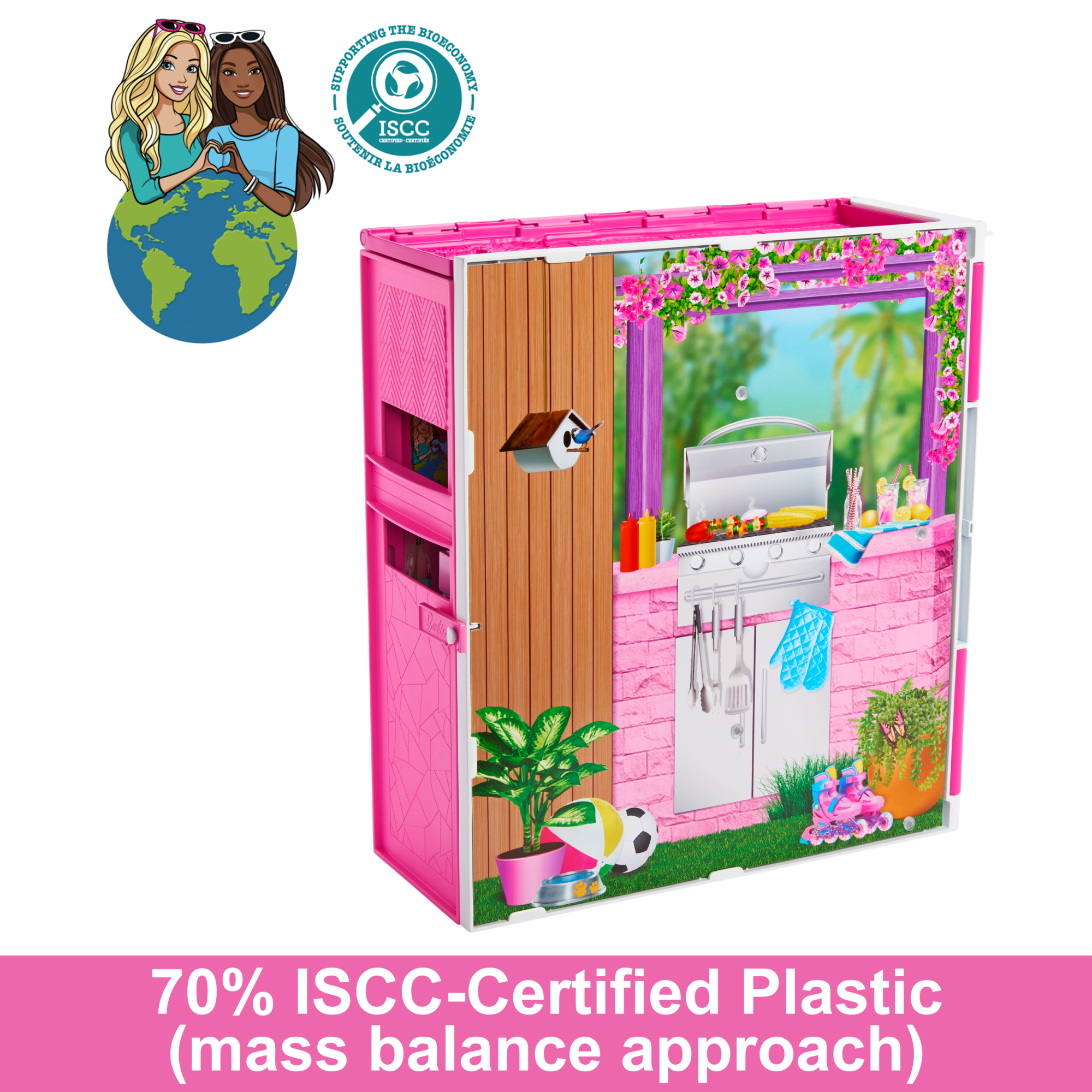 Barbie Getaway Doll House With Barbie Doll. 4 Play Areas And 11 Decor Accessories - Image 3