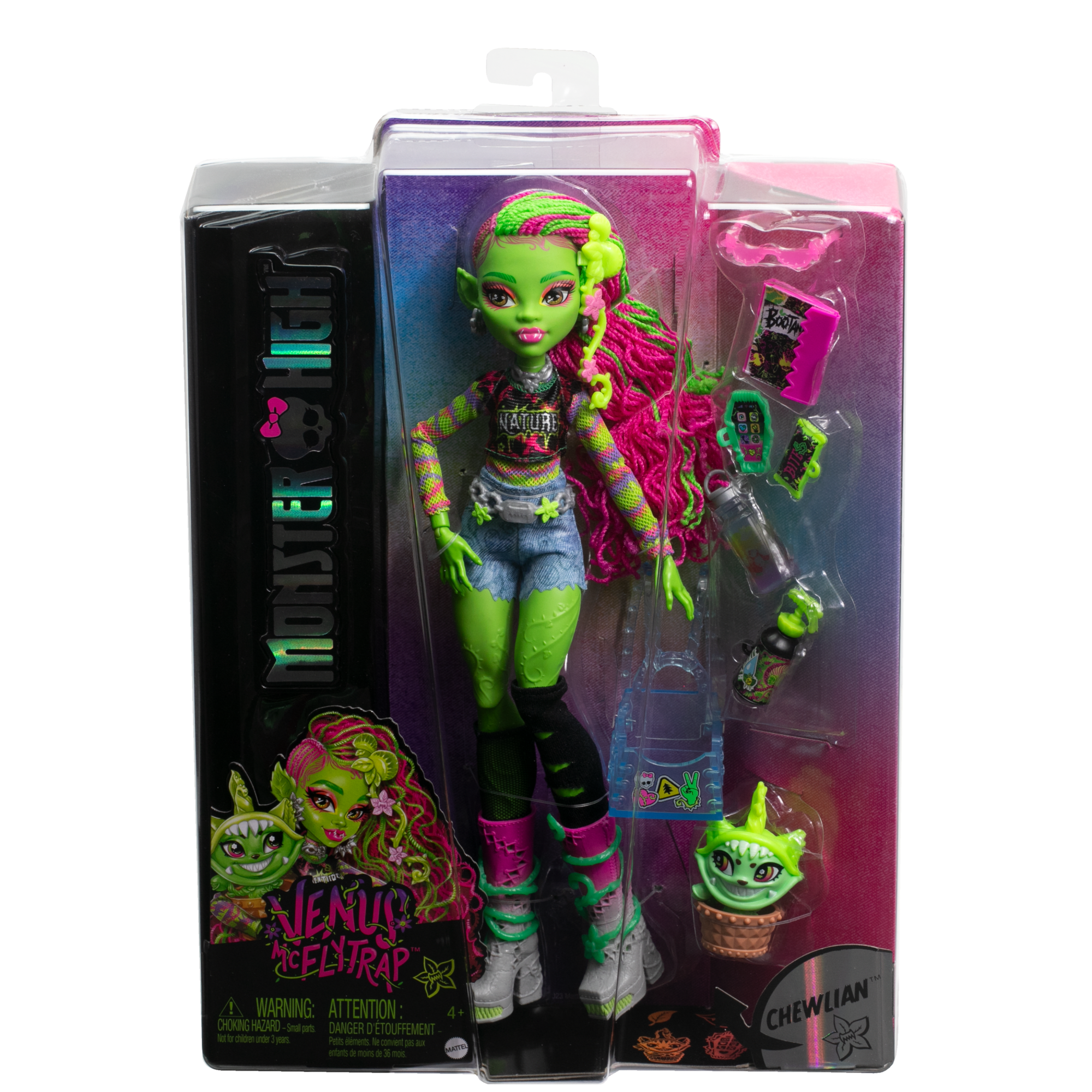 Monster High Venus Mcflytrap Fashion Doll With Pet Chewlian And Accessories - Image 6