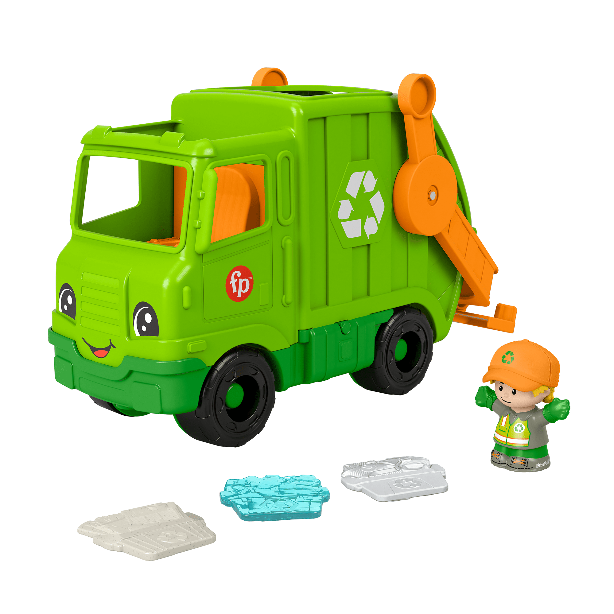 Fisher-Price Little People Camion de Recyclage Musical. 5Éléments